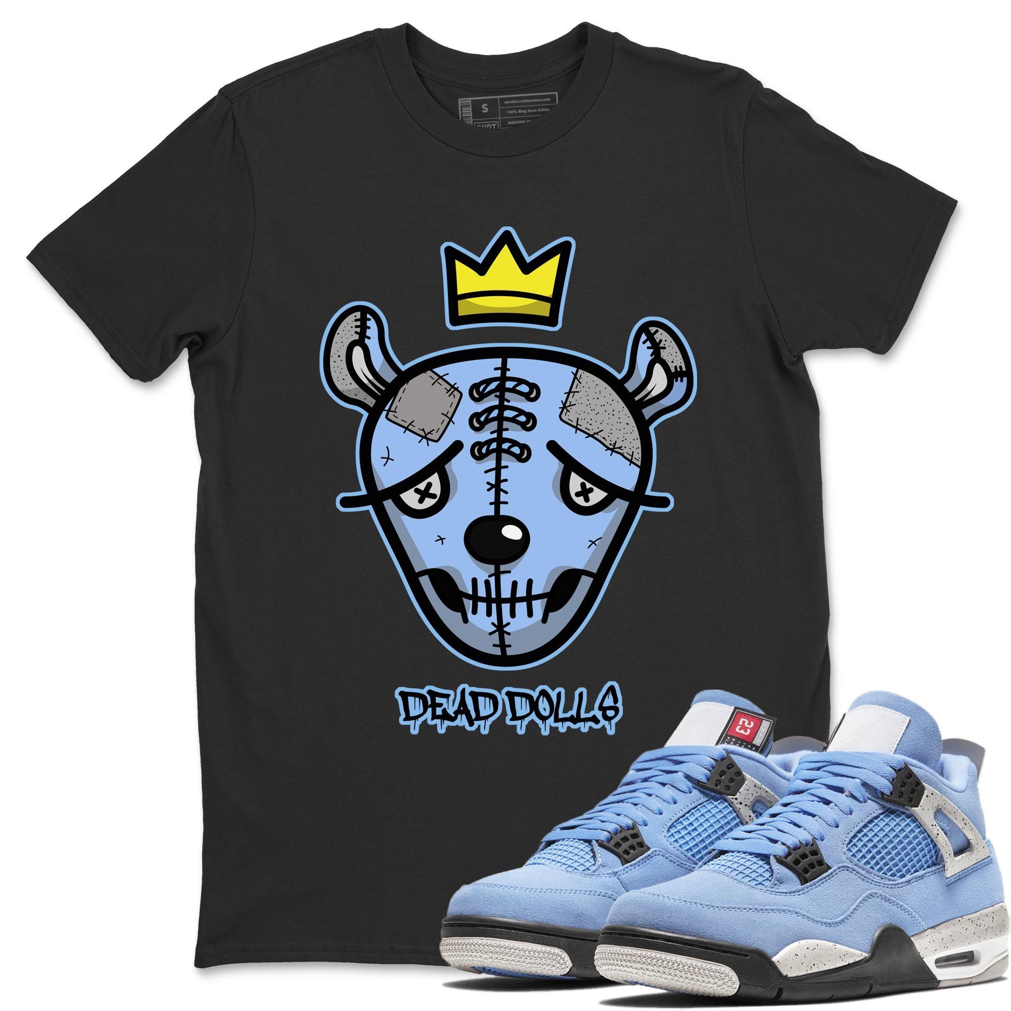 Dead Dolls Face Unisex Tops - Air Jordan 4 University Blue