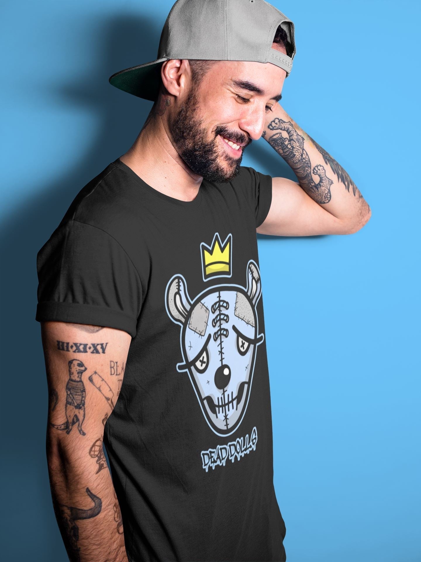 Dead Dolls Face Unisex Tops - Air Jordan 4 University Blue