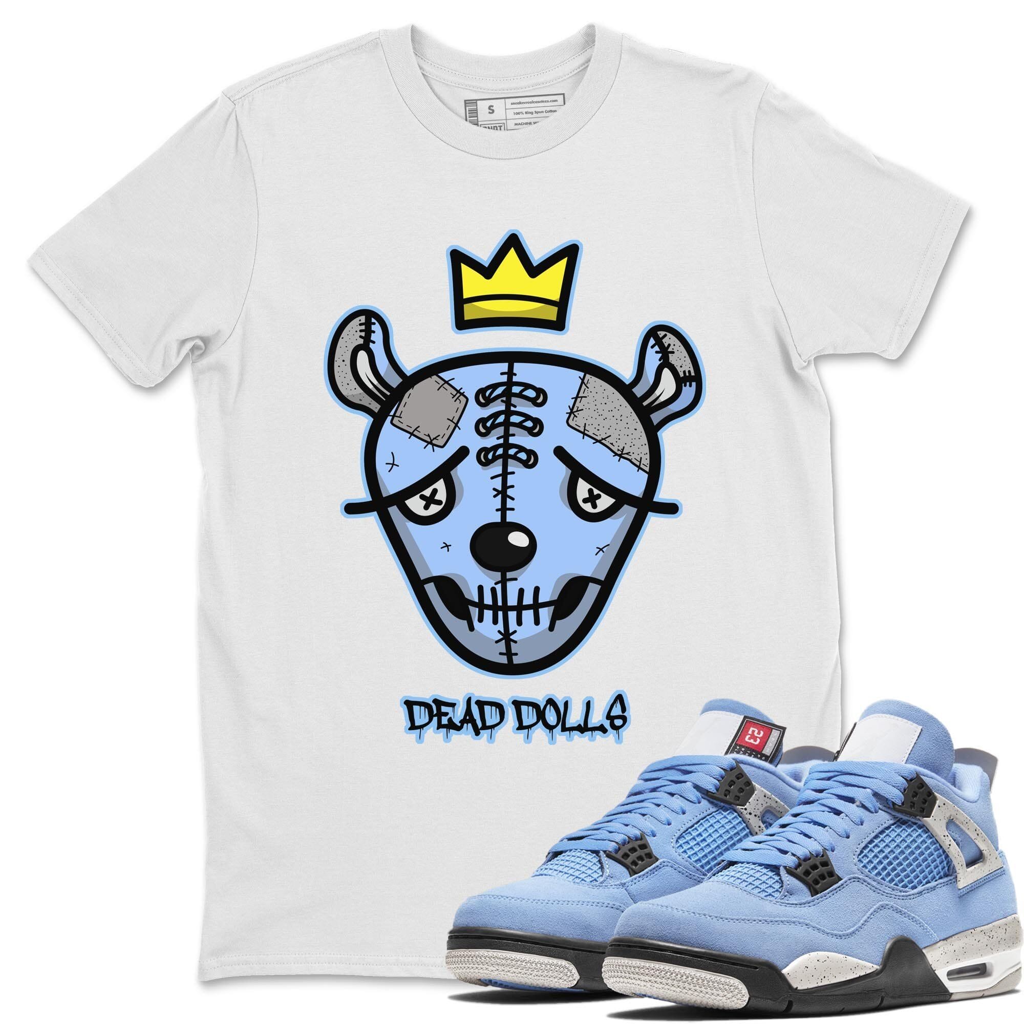 Dead Dolls Face Unisex Tops - Air Jordan 4 University Blue