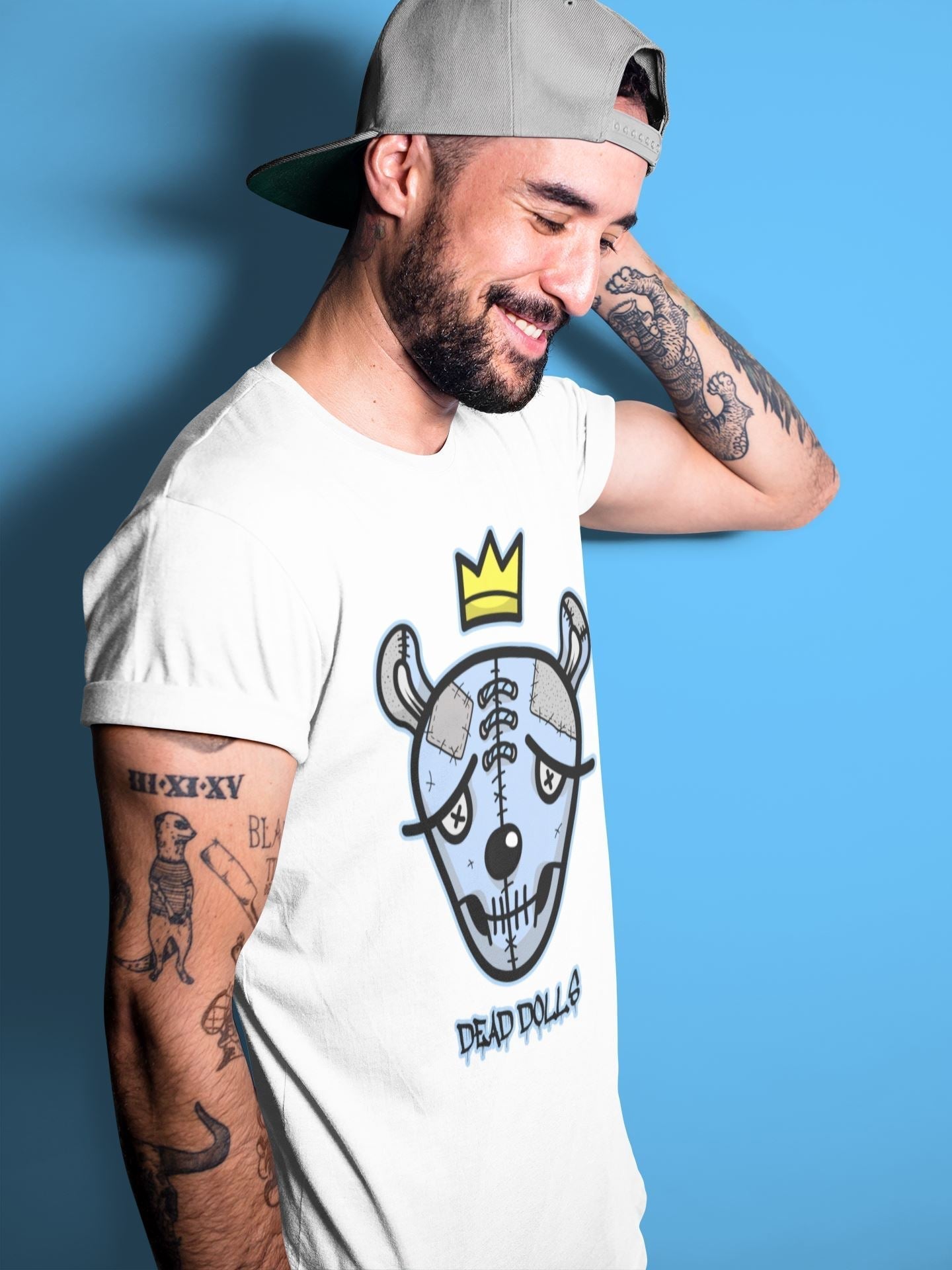 Dead Dolls Face Unisex Tops - Air Jordan 4 University Blue