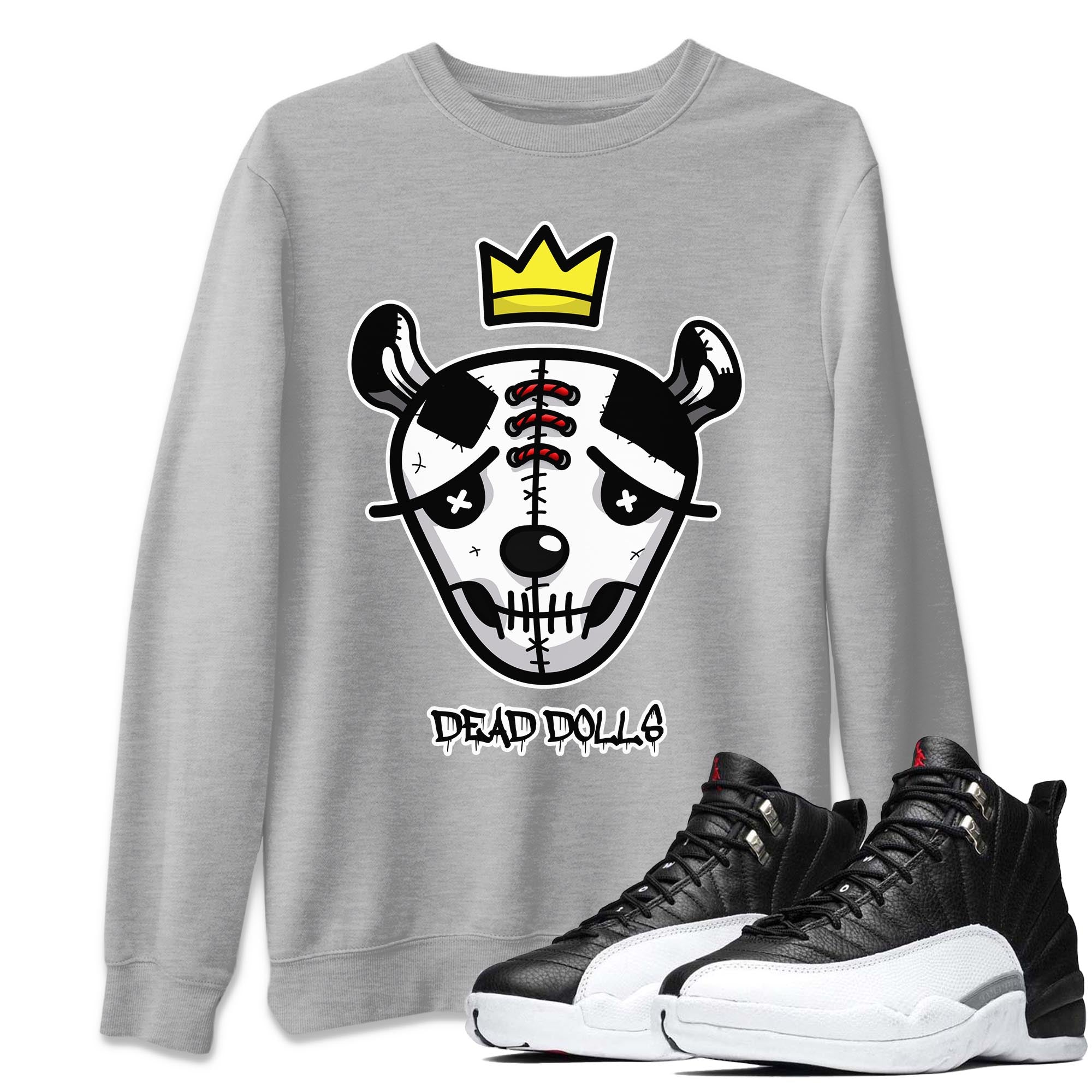 Dead Dolls Face Unisex Tops - Air Jordan 12 Playoffs