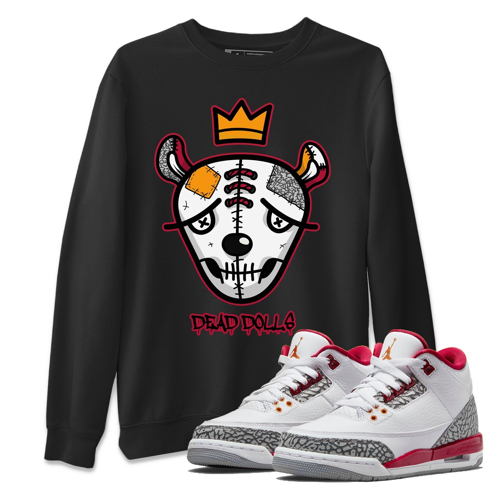 Dead Dolls Face Unisex Tops - Air Jordan 3 Cardinal