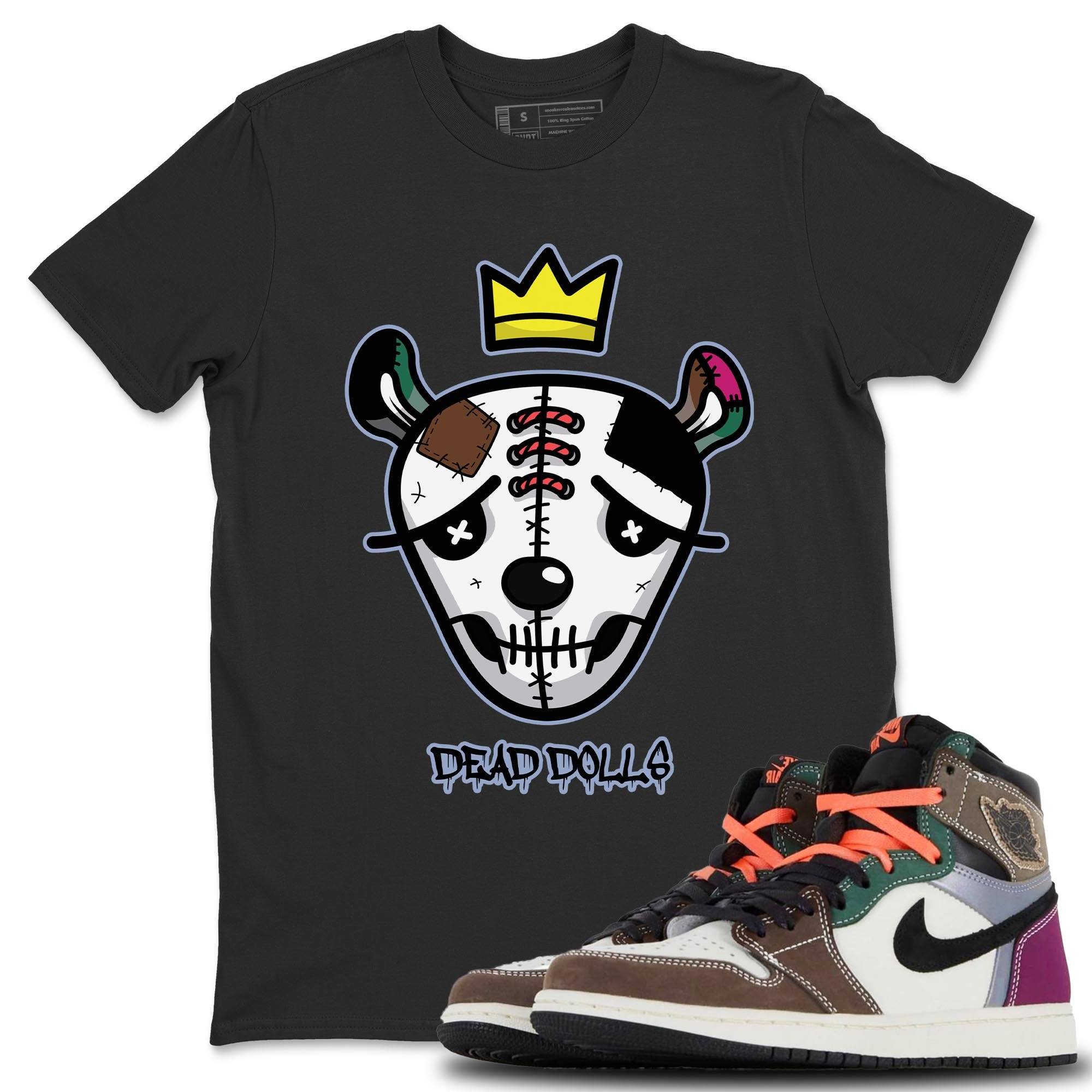 Dead Dolls Face Unisex Tops - Air Jordan 1 Hand Crafted