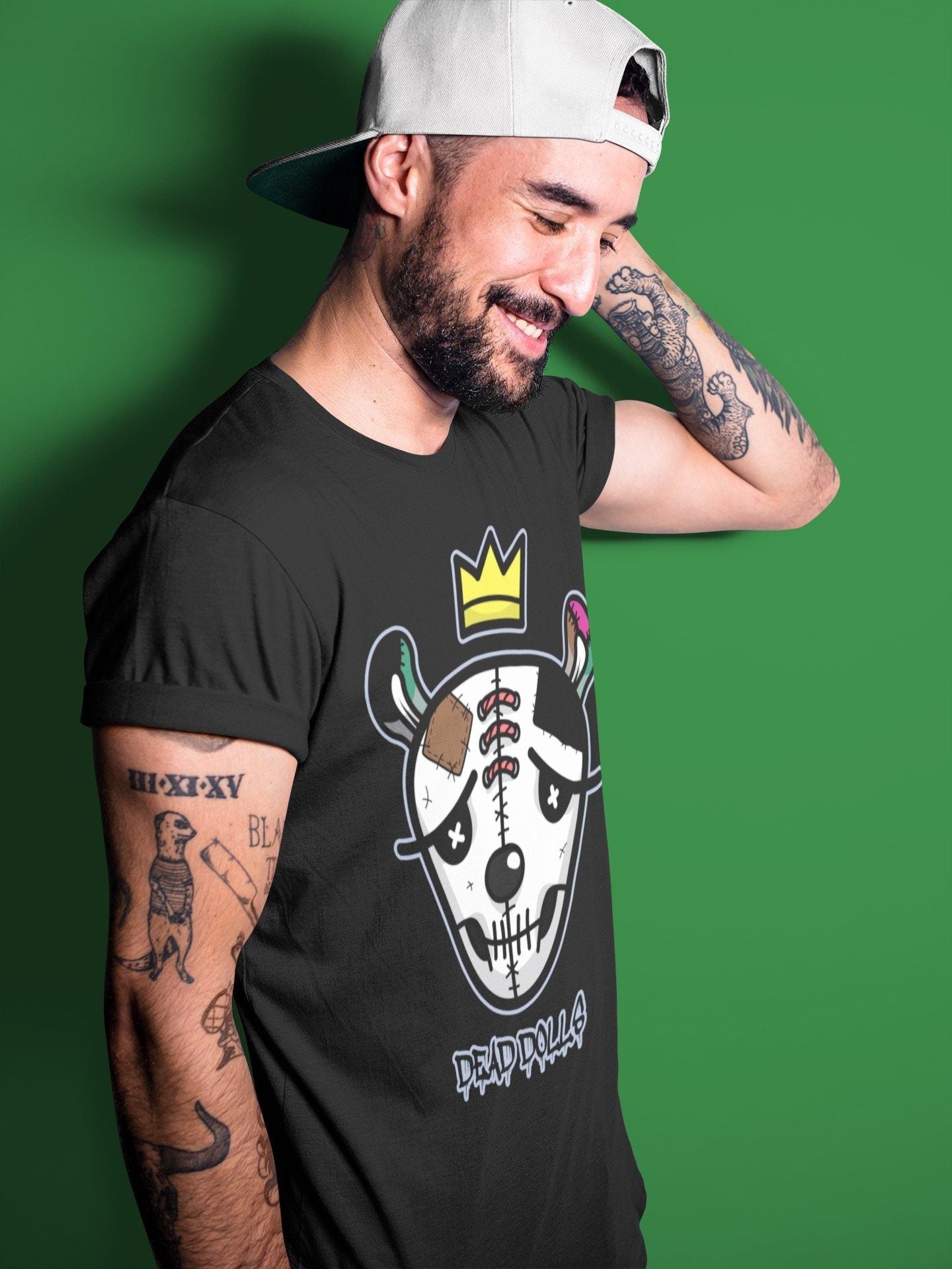 Dead Dolls Face Unisex Tops - Air Jordan 1 Hand Crafted