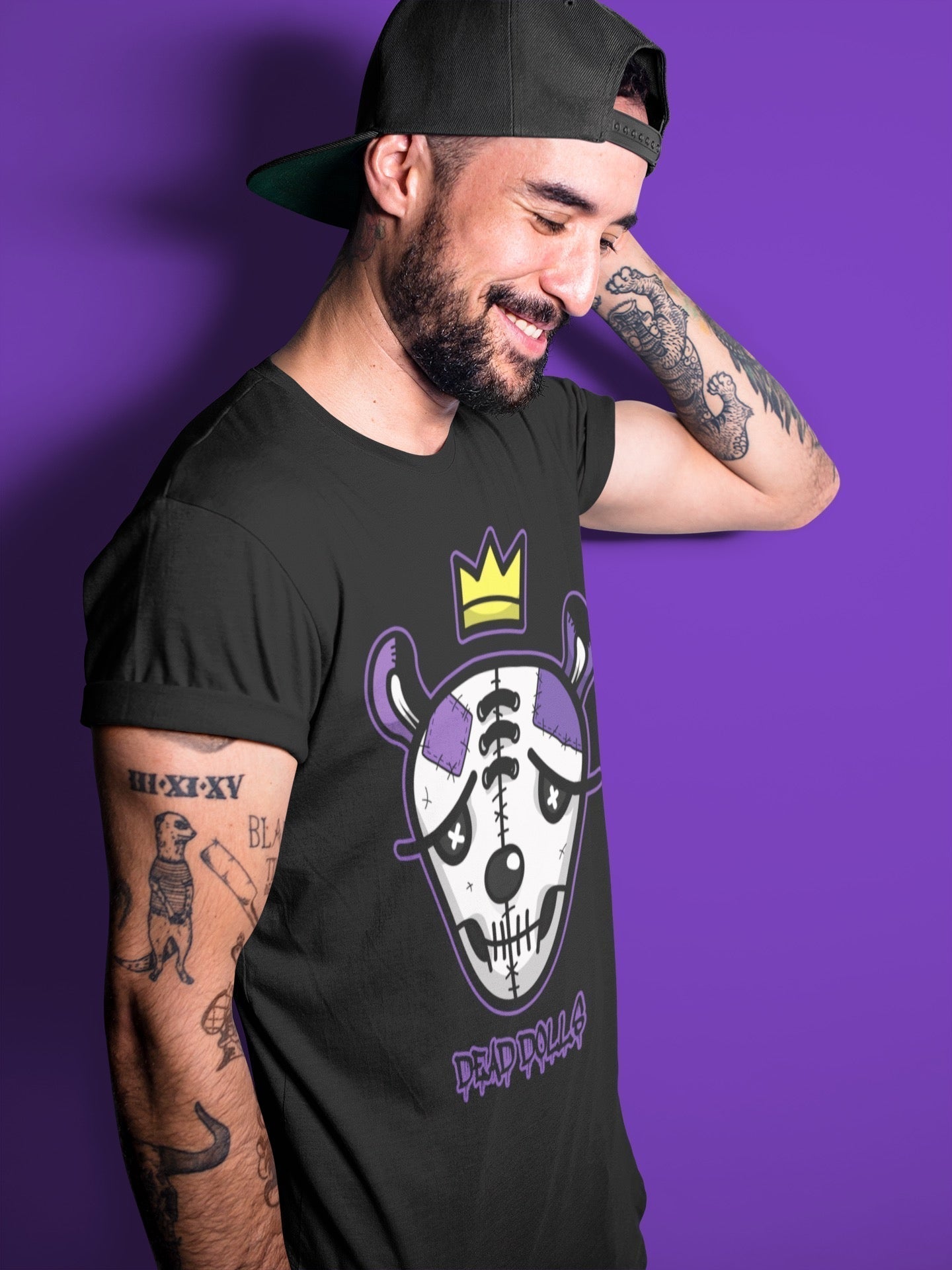 Dead Dolls Face Unisex Tops - Air Jordan 13 Court Purple