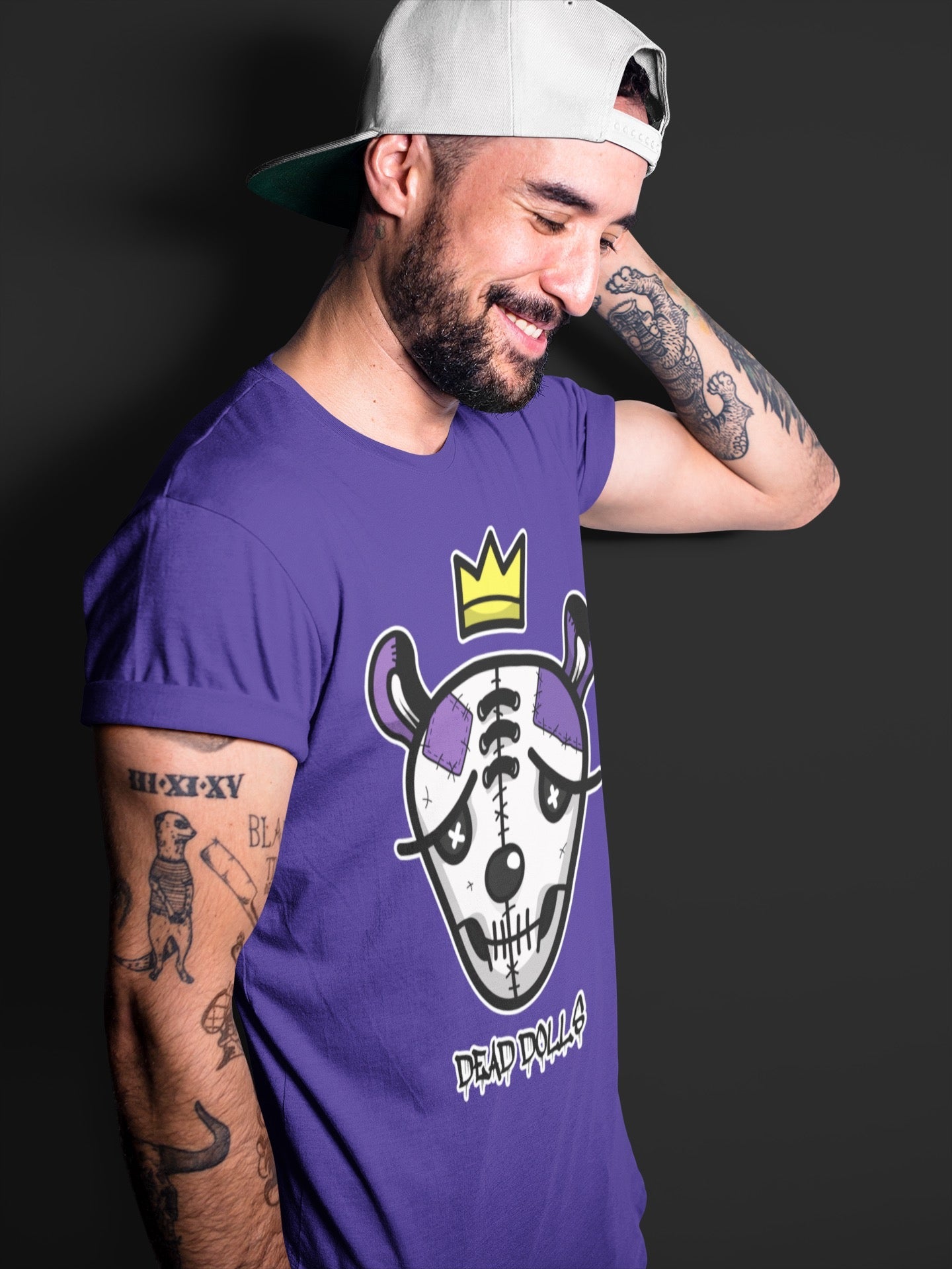 Dead Dolls Face Unisex Tops - Air Jordan 13 Court Purple