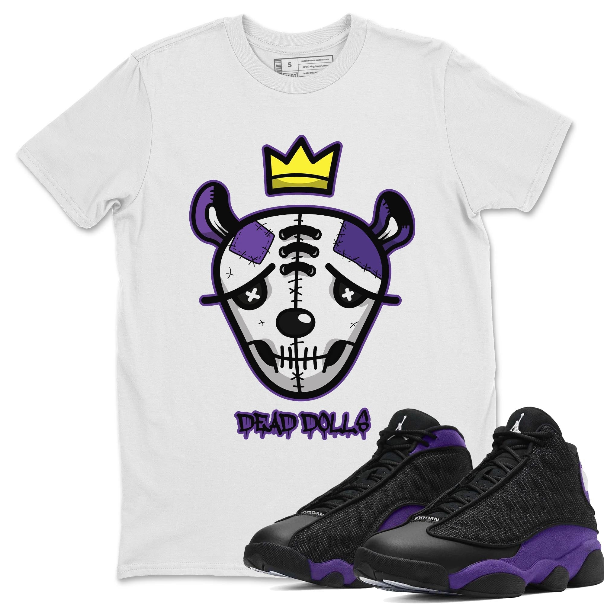 Dead Dolls Face Unisex Tops - Air Jordan 13 Court Purple