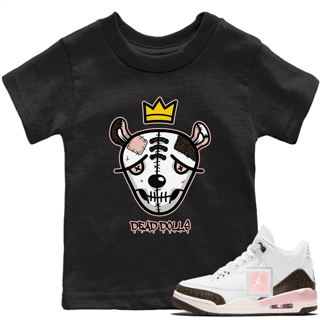 Dead Dolls Face Kids Tops - Air Jordan 3 Atmosphere