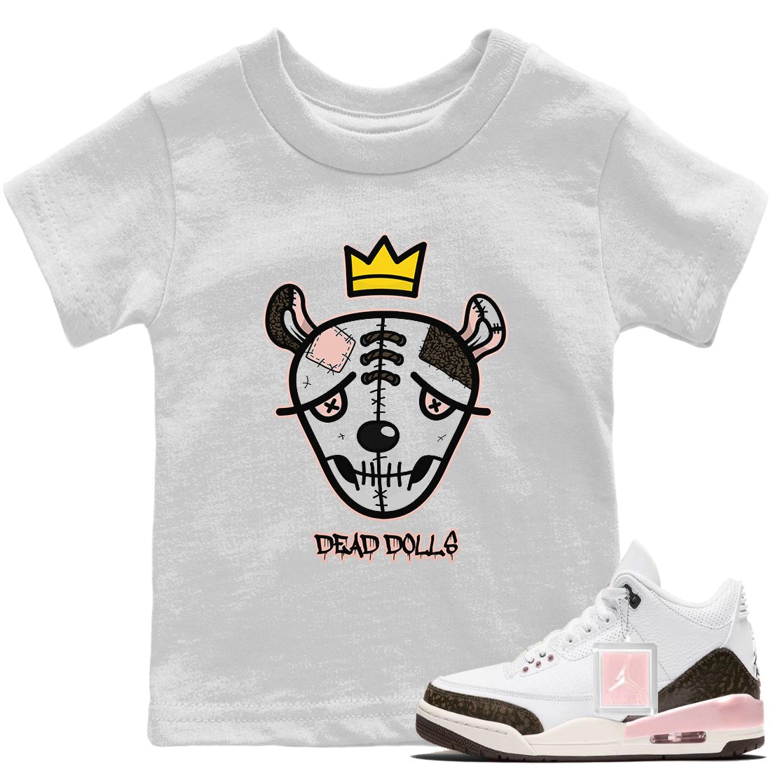 Dead Dolls Face Kids Tops - Air Jordan 3 Atmosphere