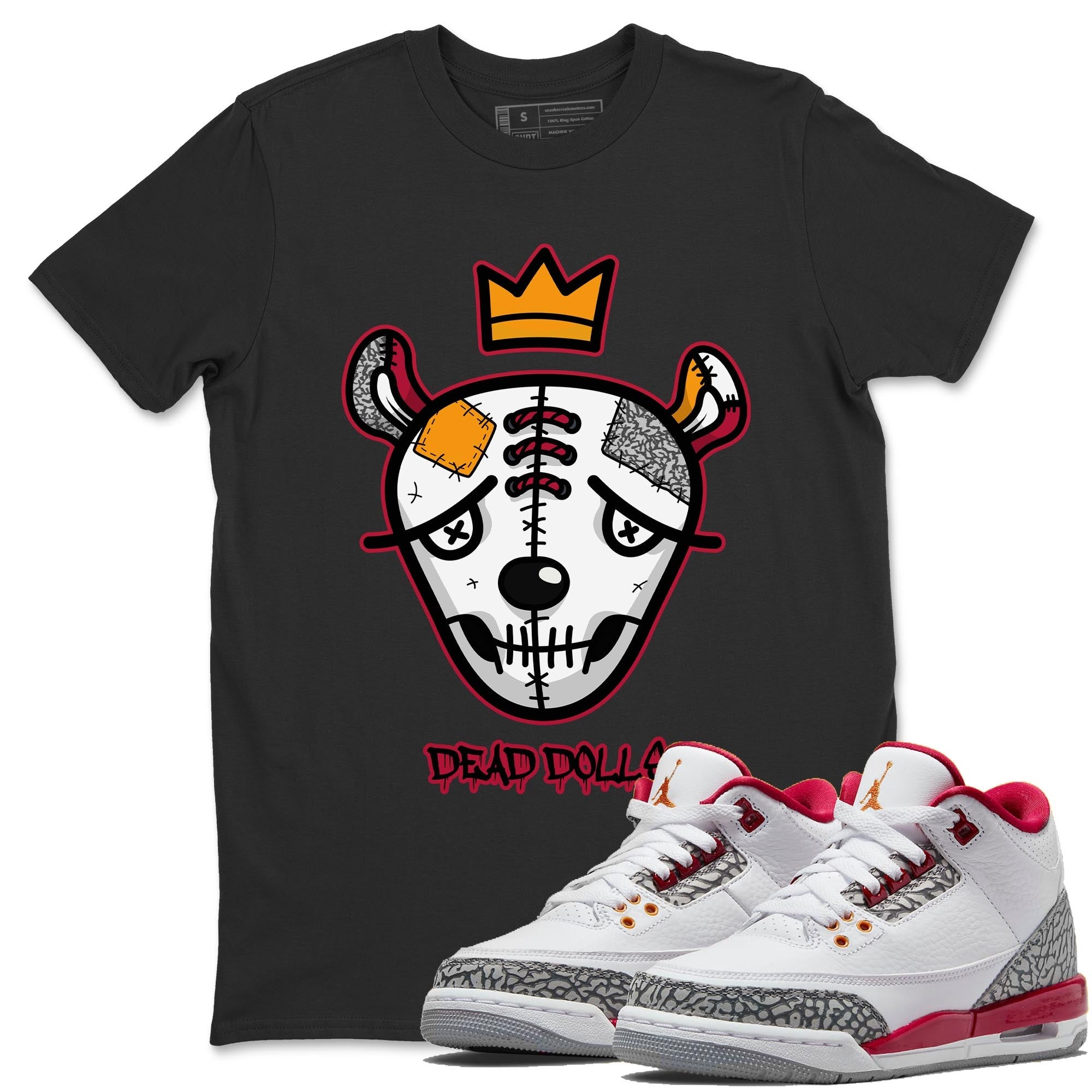 Dead Dolls Face Unisex Tops - Air Jordan 3 Cardinal