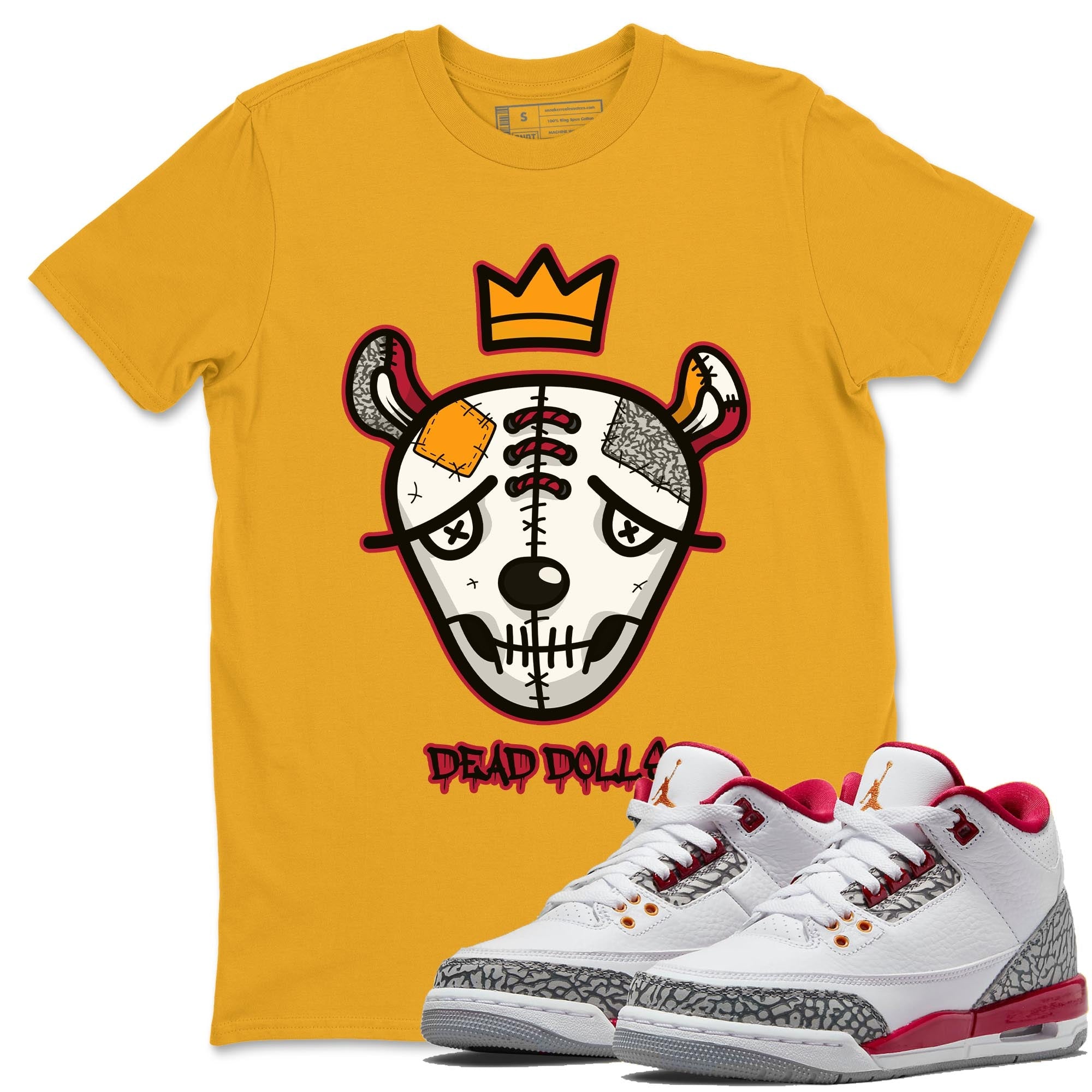 Dead Dolls Face Unisex Tops - Air Jordan 3 Cardinal
