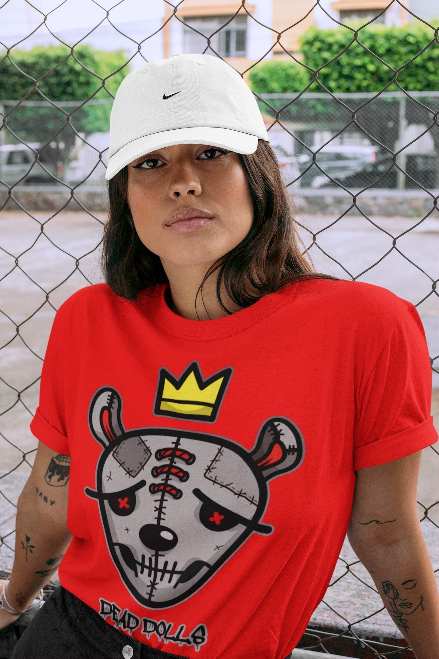 Dead Dolls Face Unisex Tops - Air Jordan 4 Infrared
