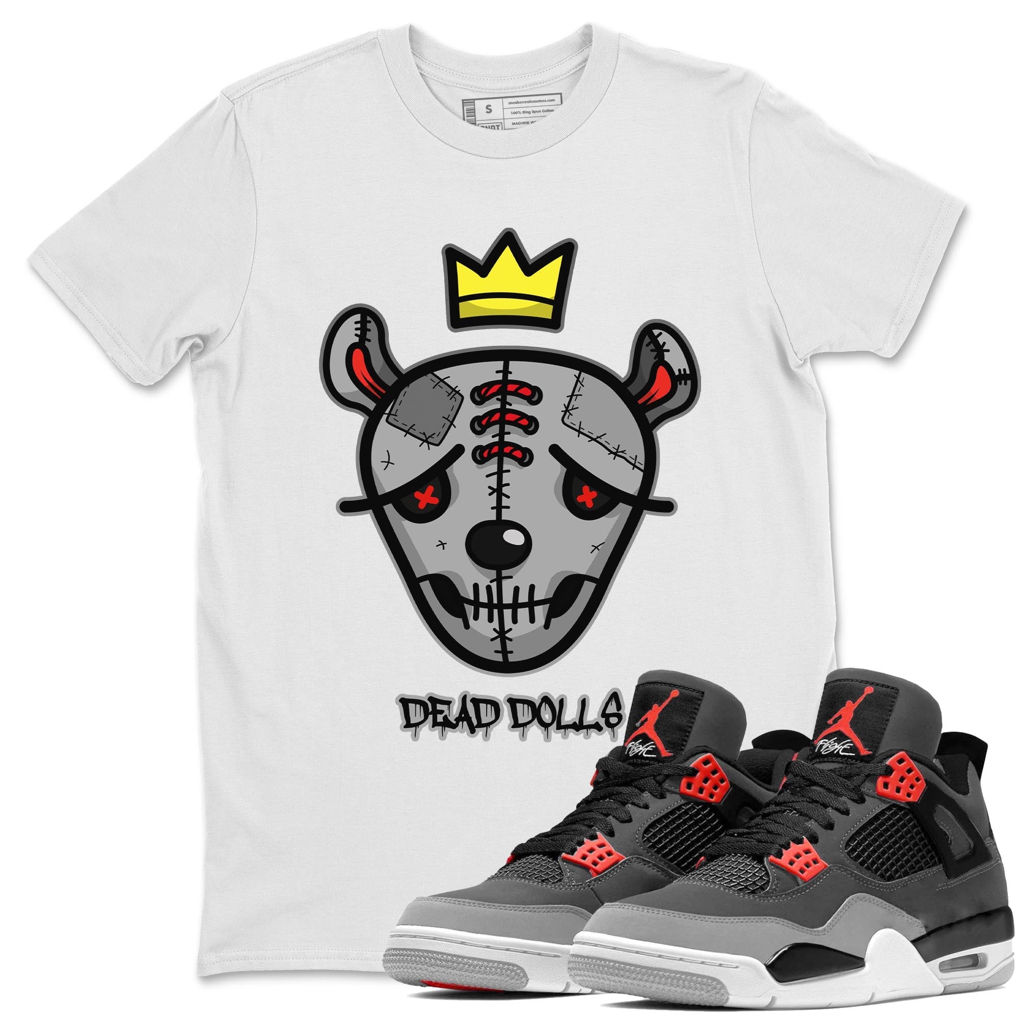 Dead Dolls Face Unisex Tops - Air Jordan 4 Infrared