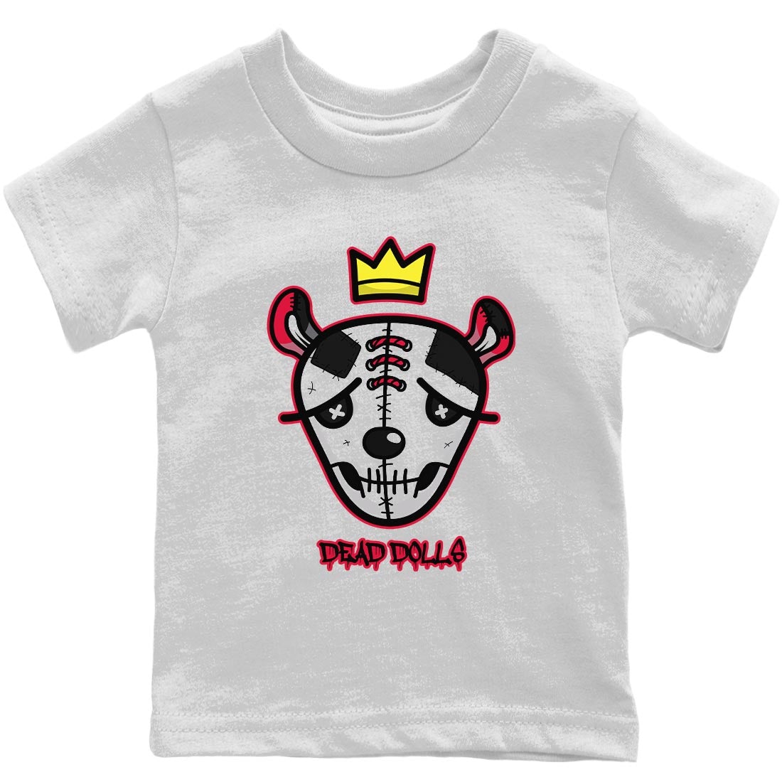 Dead Dolls Face Kids Tops - Air Jordan 4 Red Thunder