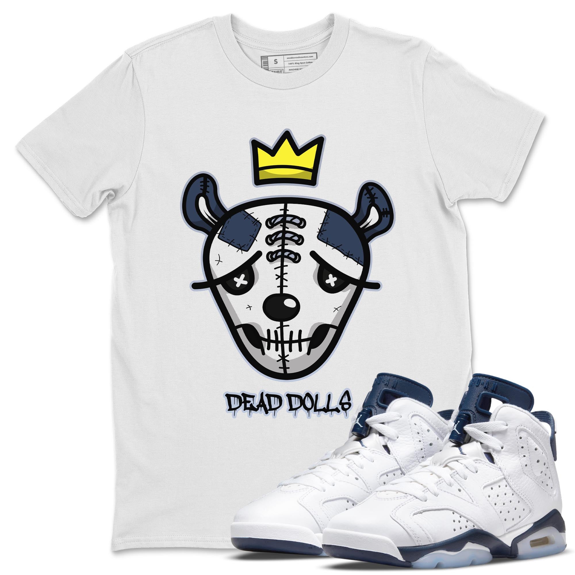 Dead Dolls Face Unisex Tops - Air Jordan 6 Midnight Navy