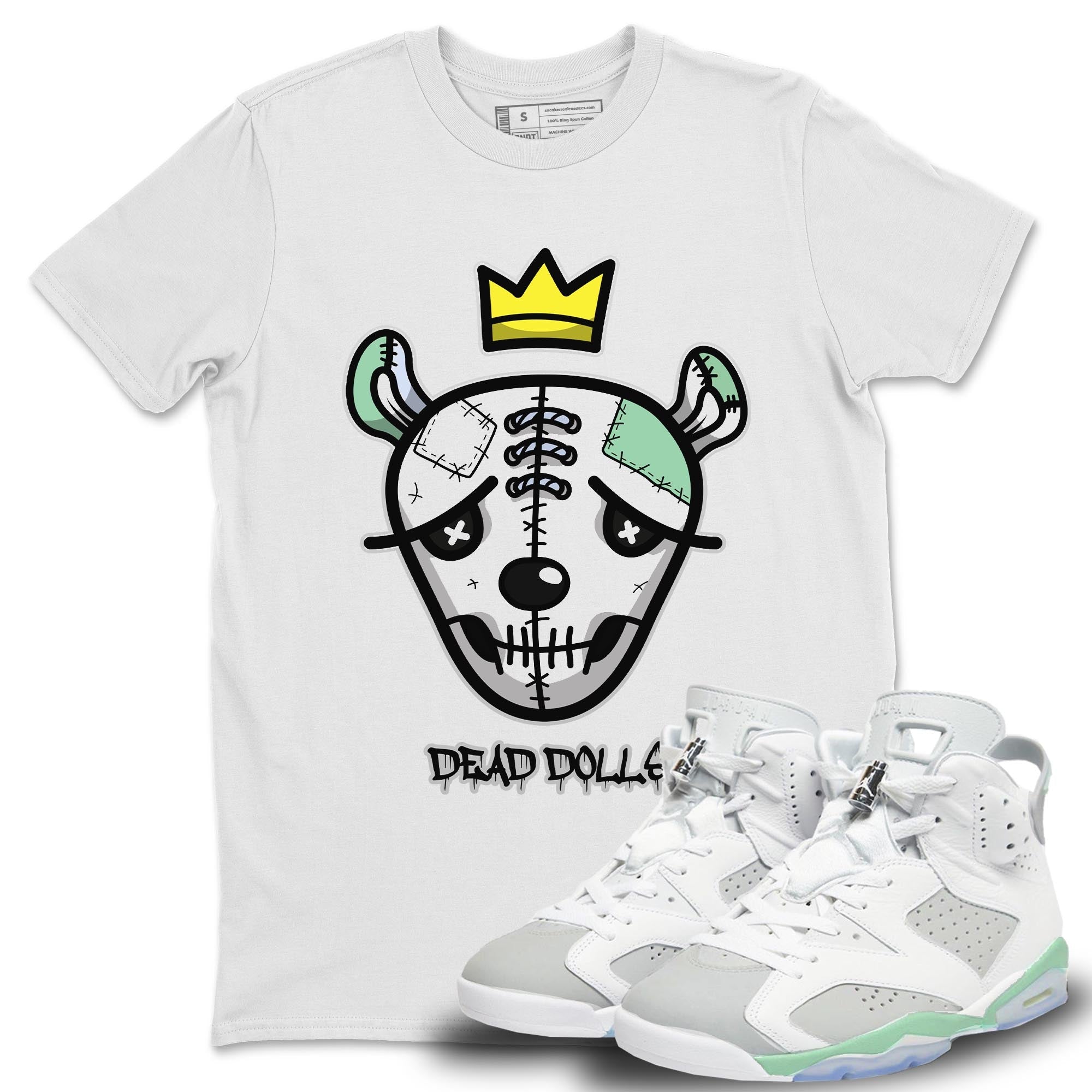 Dead Dolls Face Unisex Tops - Air Jordan 6 Mint Foam