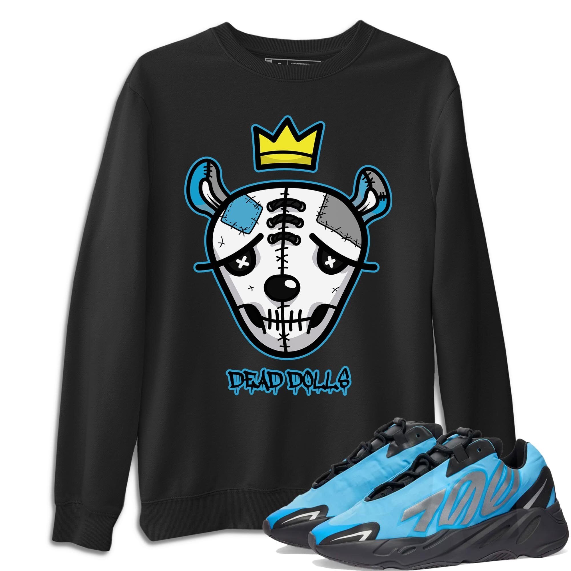 Dead Dolls Face Unisex Tops - Yeezy 700 Bright Cyan