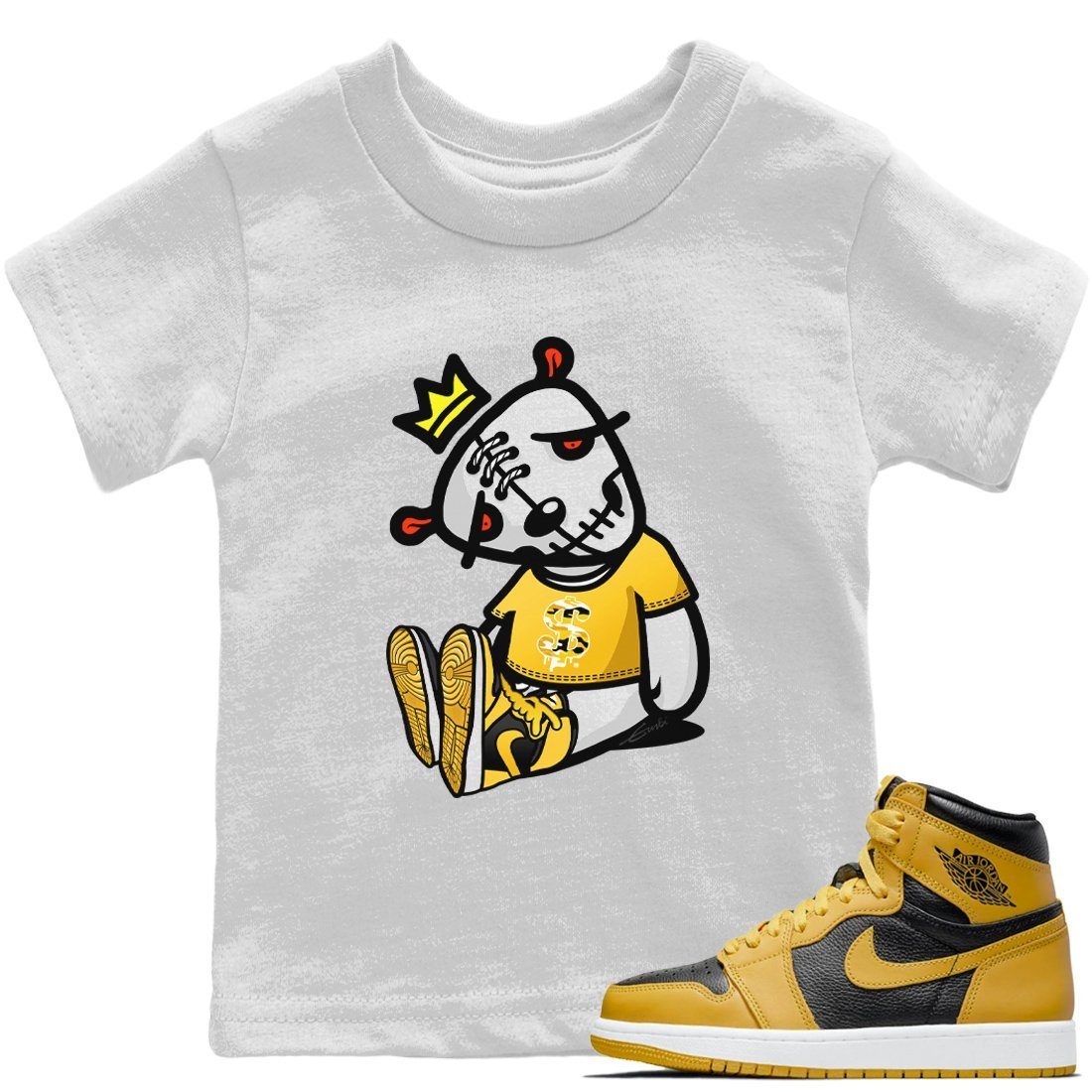Dead Dolls Kids Tops - Air Jordan 1 Pollen