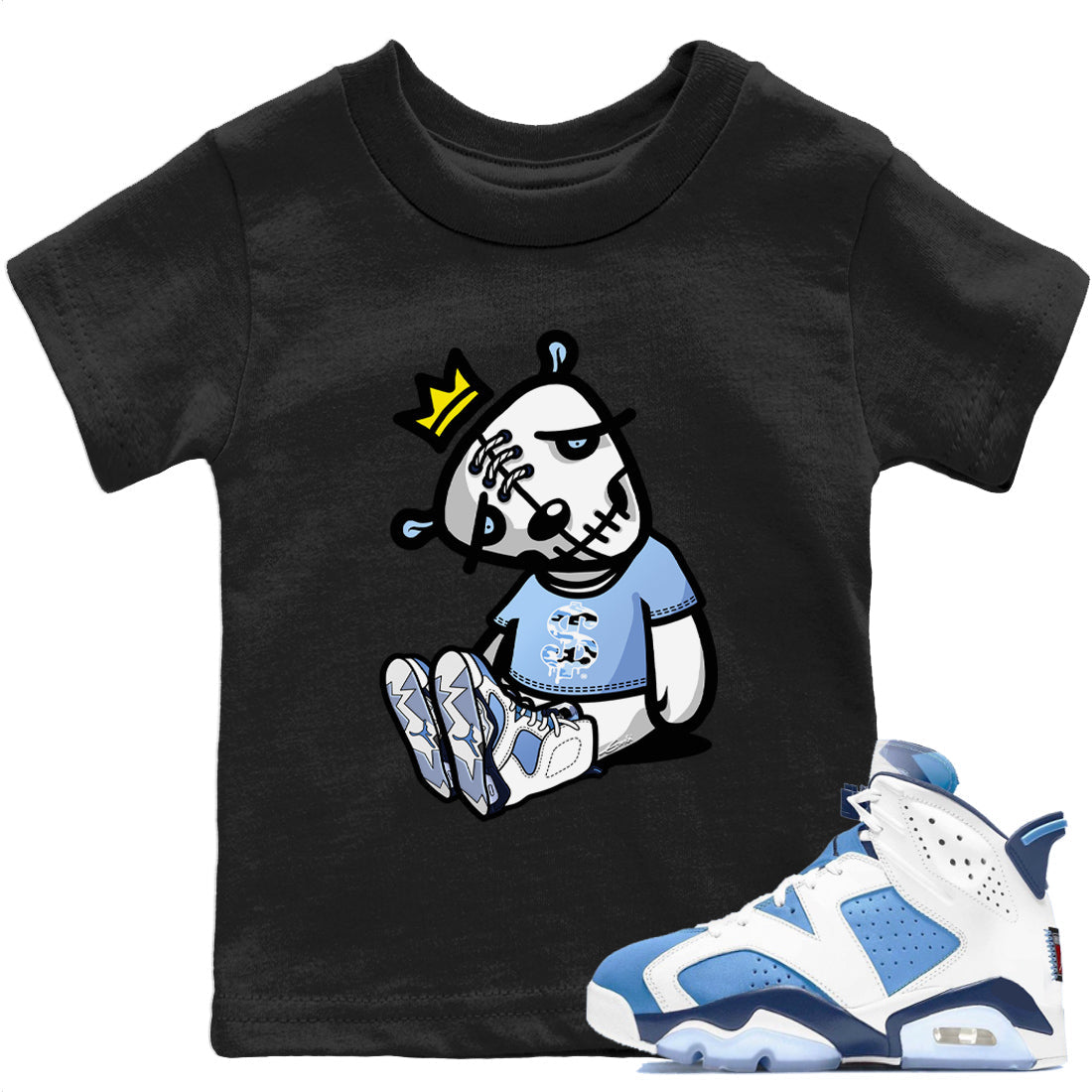 Dead Dolls Kids Tops - Air Jordan 6 UNC