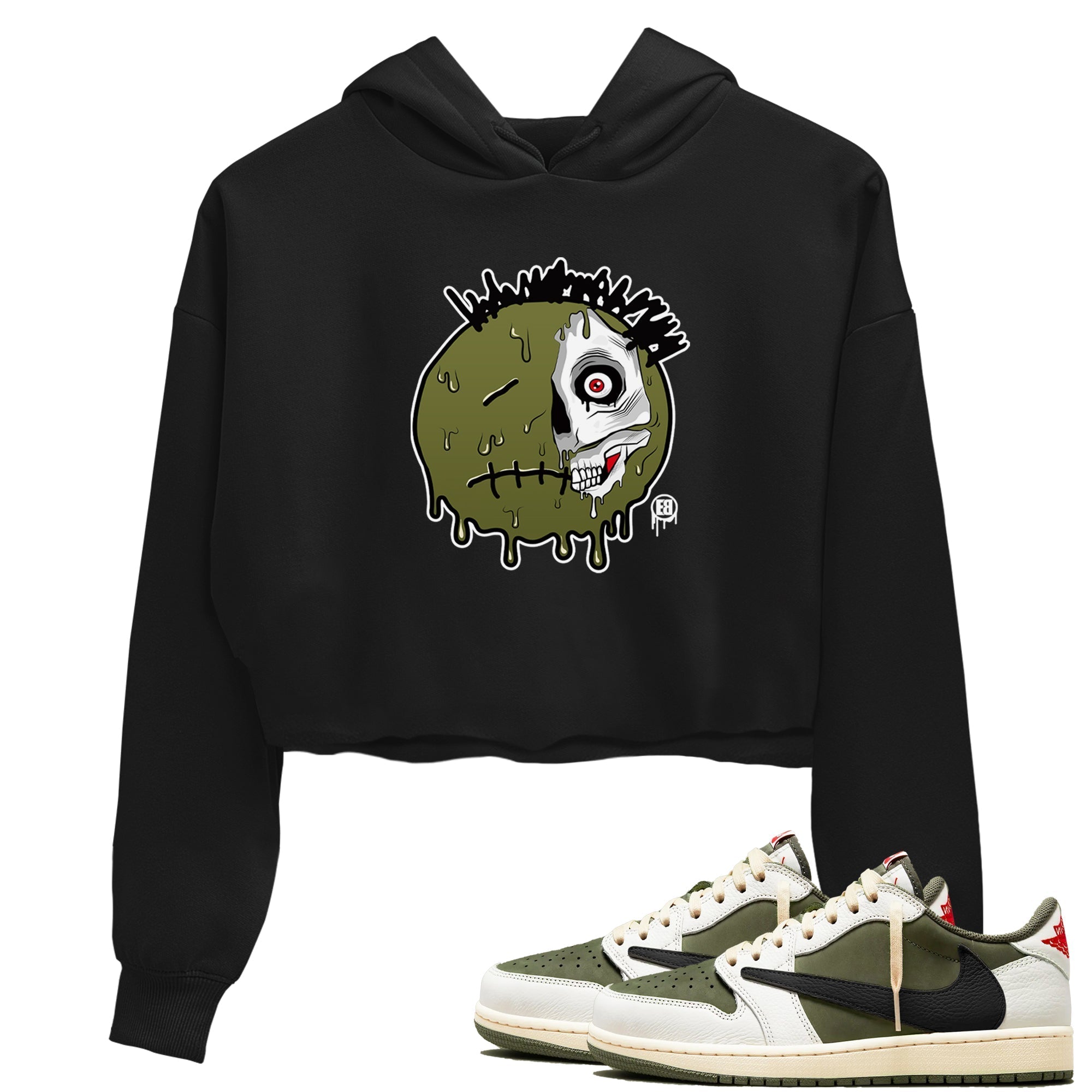 Dead Inside snkmatch Women's Top - Air Jordan 1 Travis Scott Medium Olive