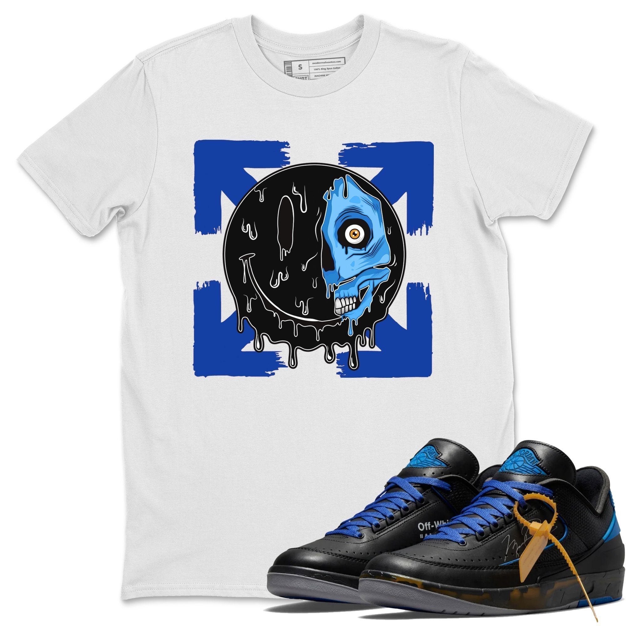 Dead Inside Unisex Tops - Air Jordan 2 OFF-WHITE Black Blue