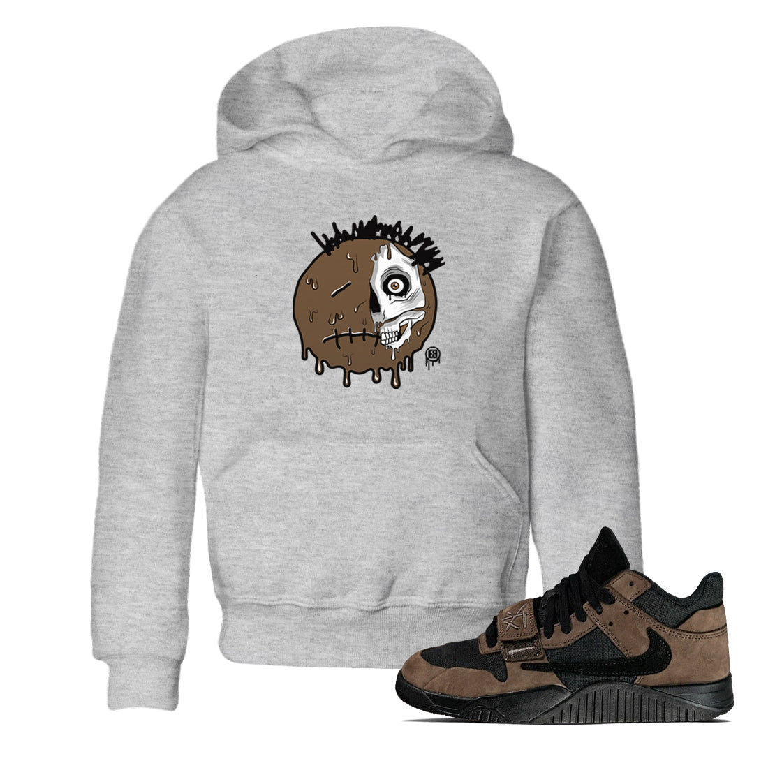 Dead Inside snkmatch Tees Kids - Jordan Jumpman Jack Travis Scott Dark Mocha