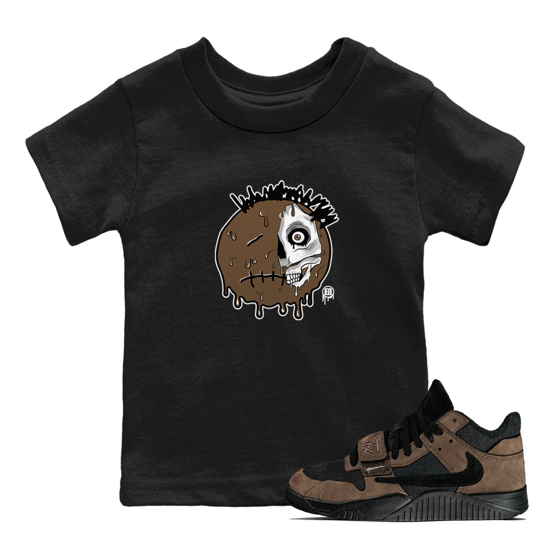 Dead Inside snkmatch Tees Kids - Jordan Jumpman Jack Travis Scott Dark Mocha