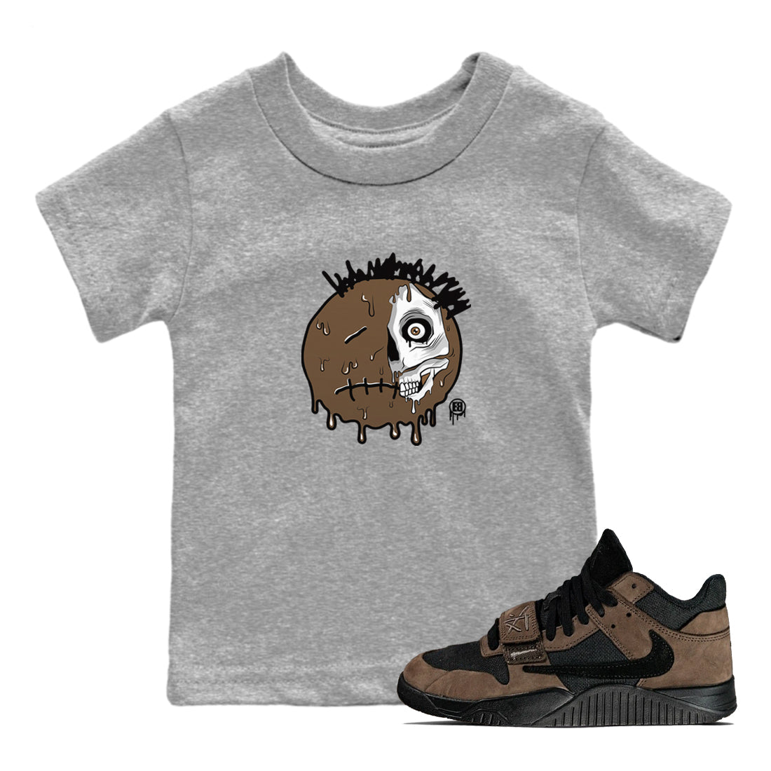 Dead Inside snkmatch Tees Kids - Jordan Jumpman Jack Travis Scott Dark Mocha