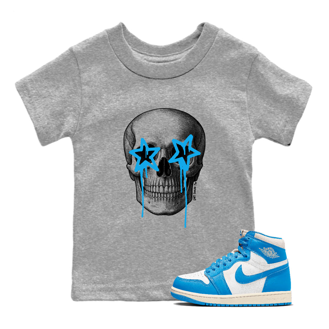 Death Star snkmatch Tees Kids - Air Jordan 1 UNC Reimagined