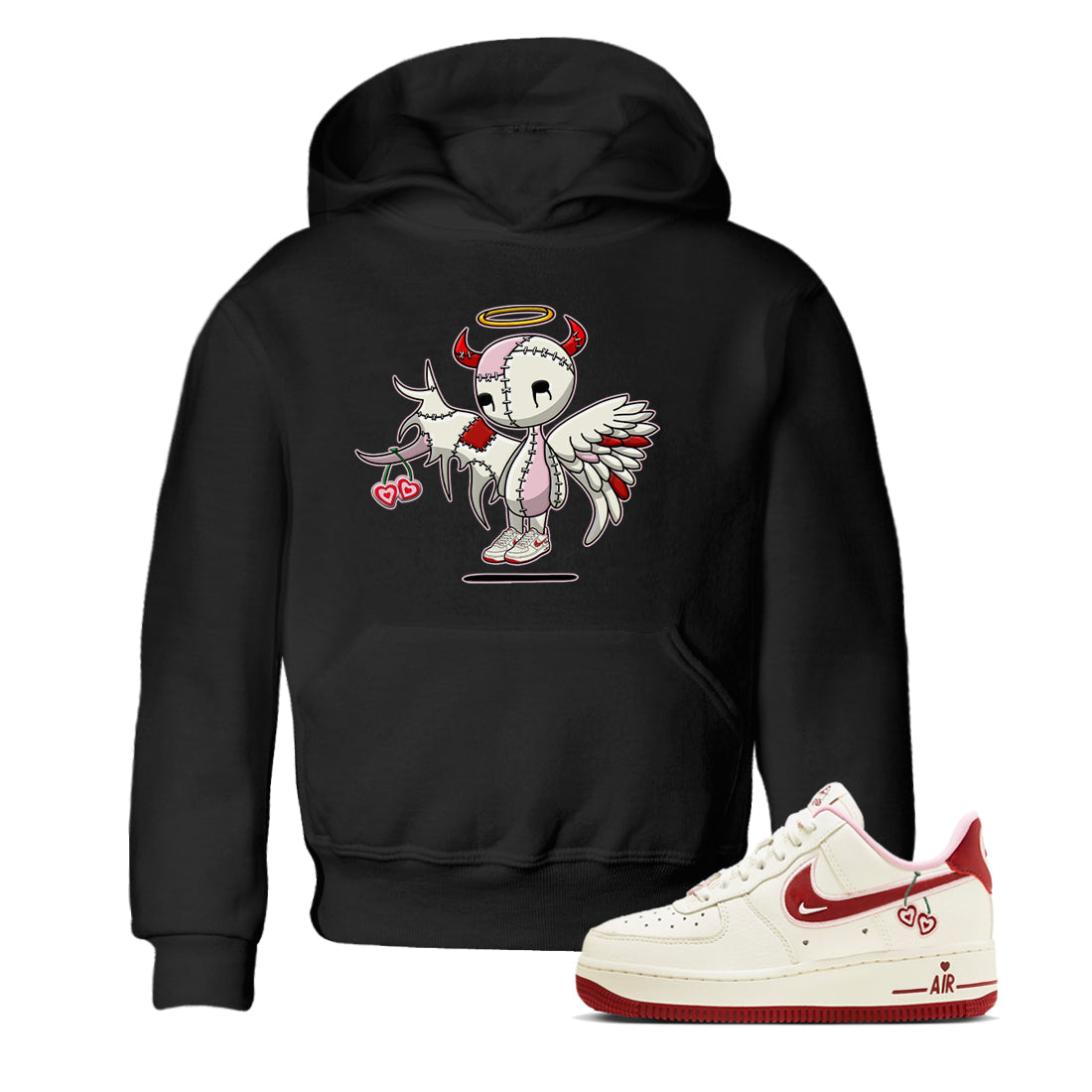 Devil Angel Kids Tops - Air Force 1 Valentines Day
