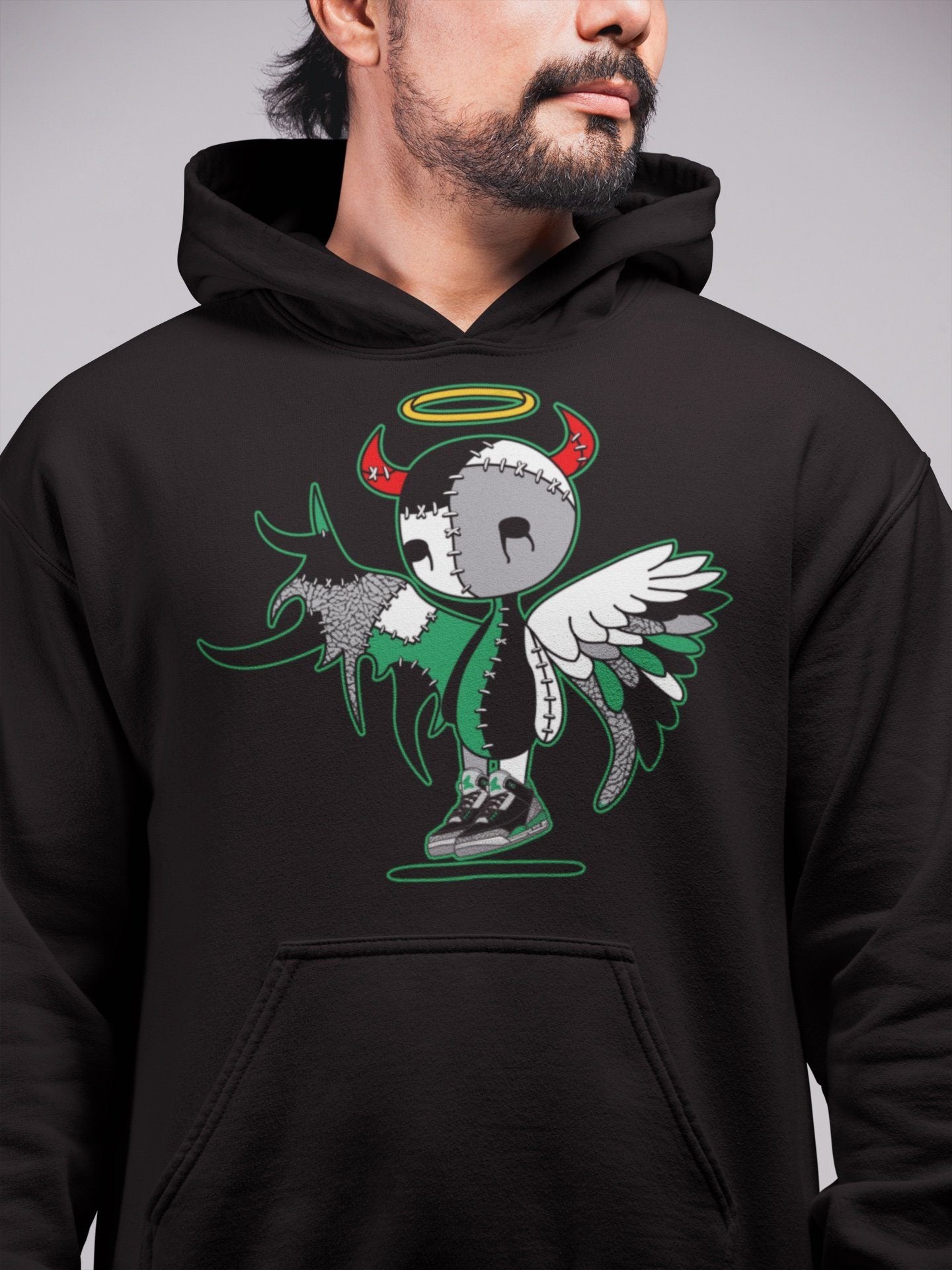 Devil Angel Unisex Tops - Air Jordan 3 Pine Green