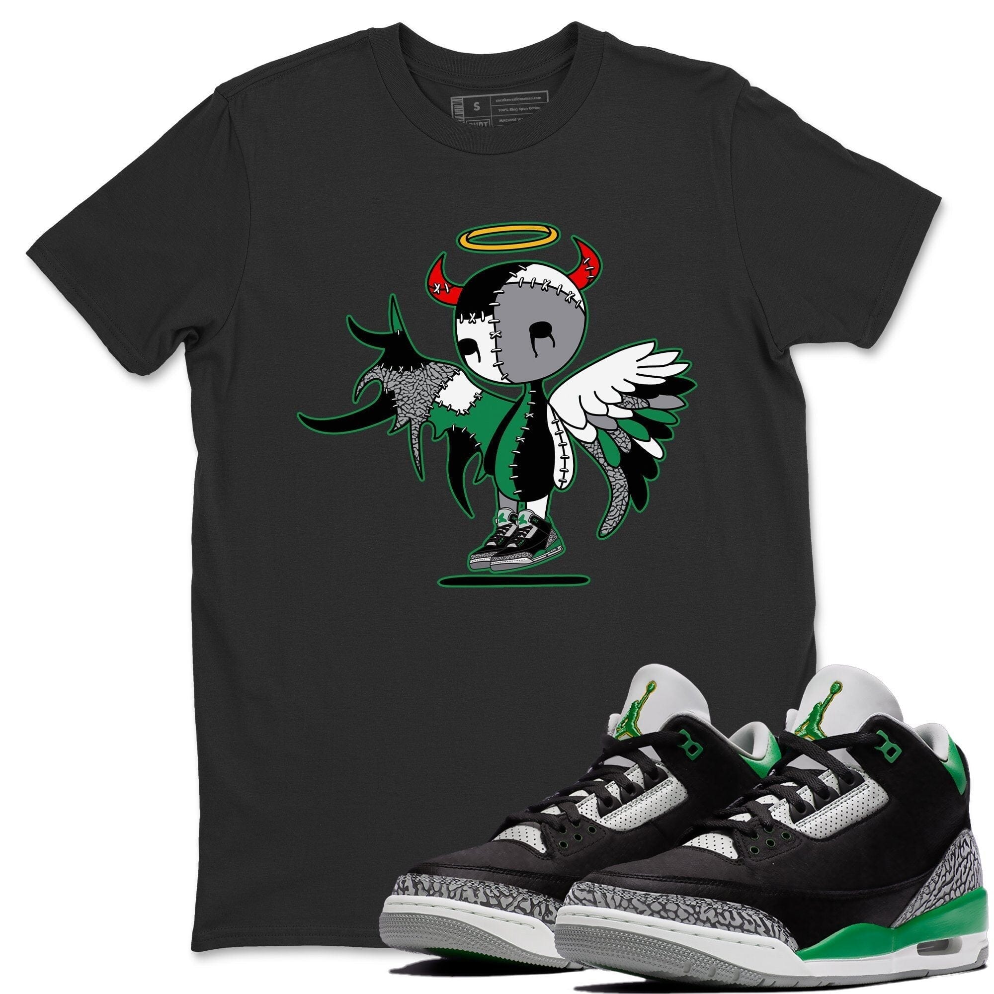 Devil Angel Unisex Tops - Air Jordan 3 Pine Green