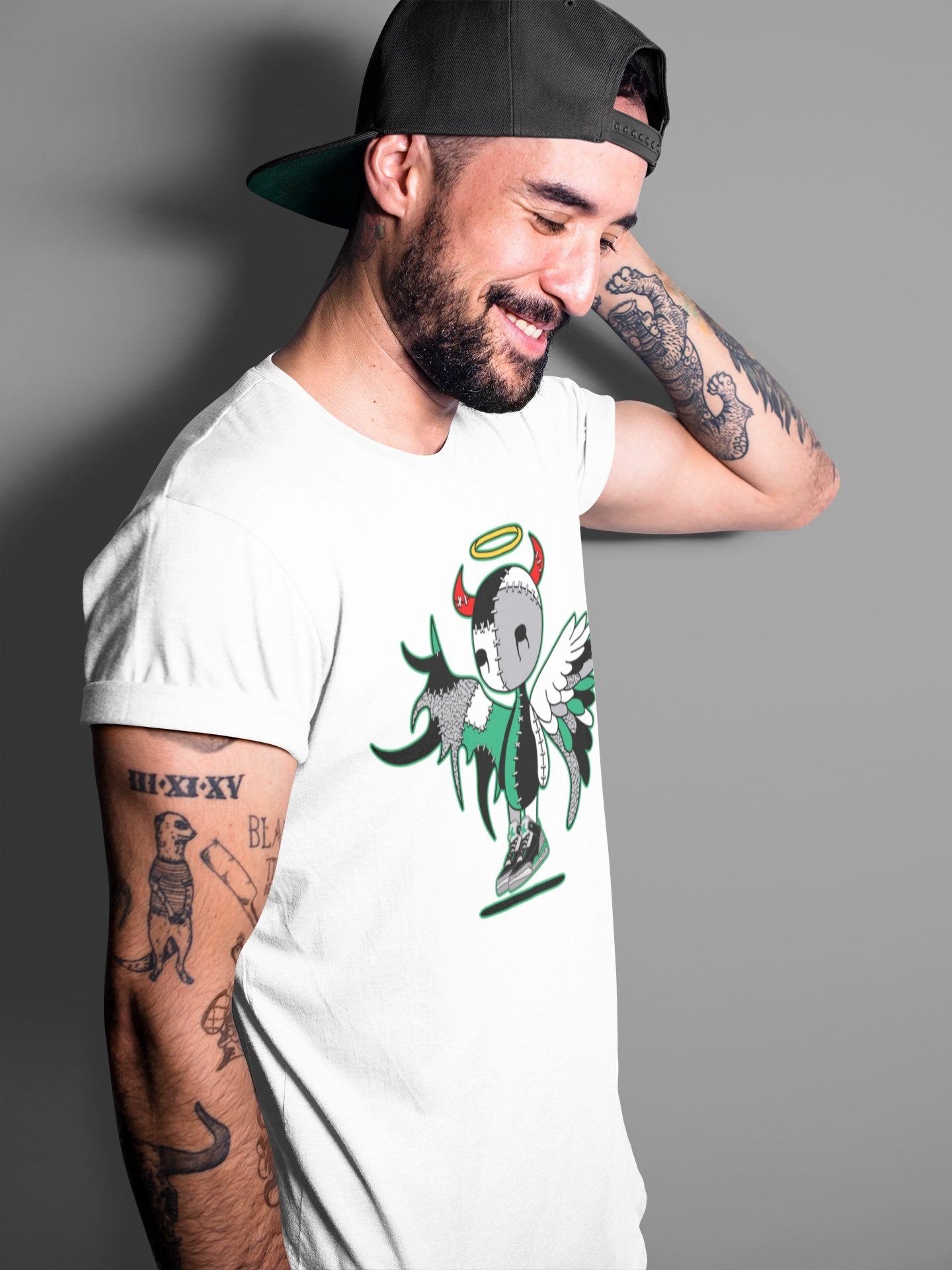 Devil Angel Unisex Tops - Air Jordan 3 Pine Green