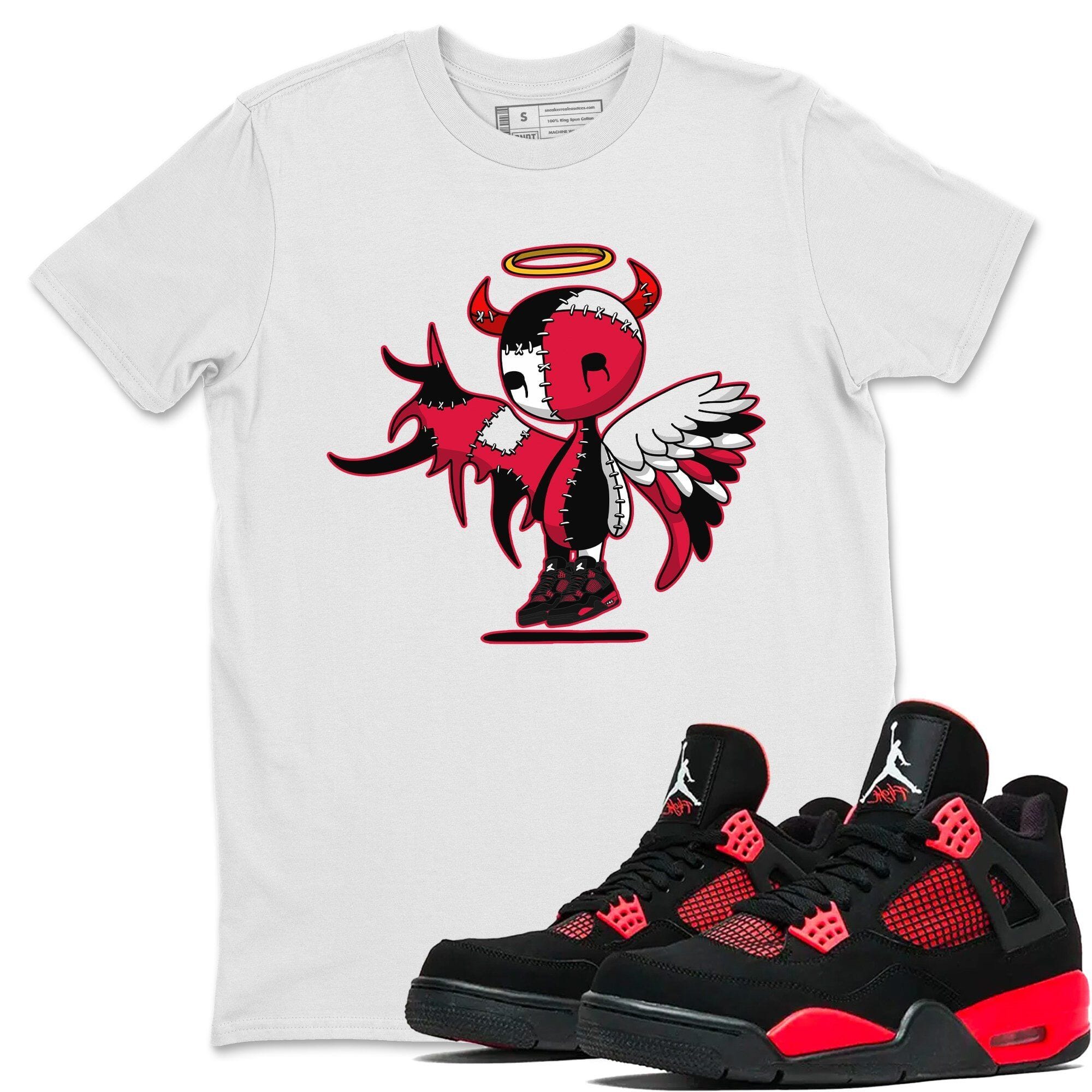 Devil Angel Unisex Tops - Air Jordan 4 Red Thunder