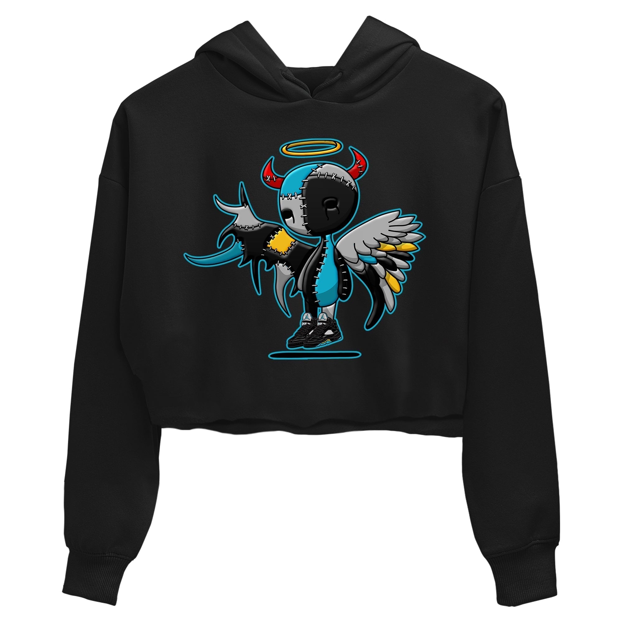 Devil Angel Women's Tops - Air Jordan 5 Aqua