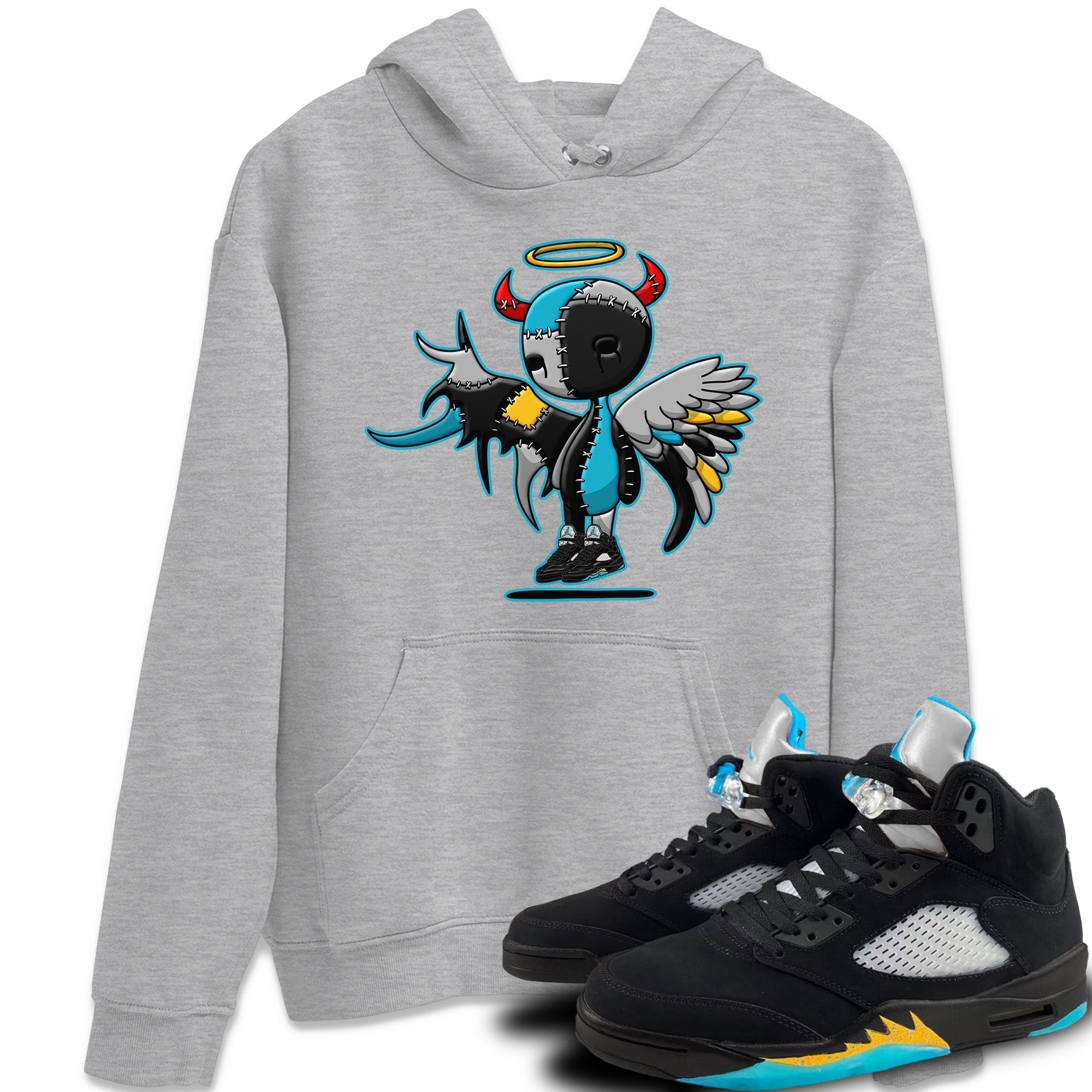 Devil Angel Unisex Tops - Air Jordan 5 Aqua