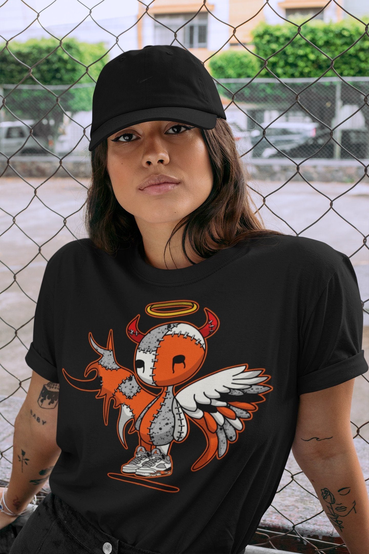 Devil Angel Unisex Tops - Air Jordan 5 Shattered Backboard