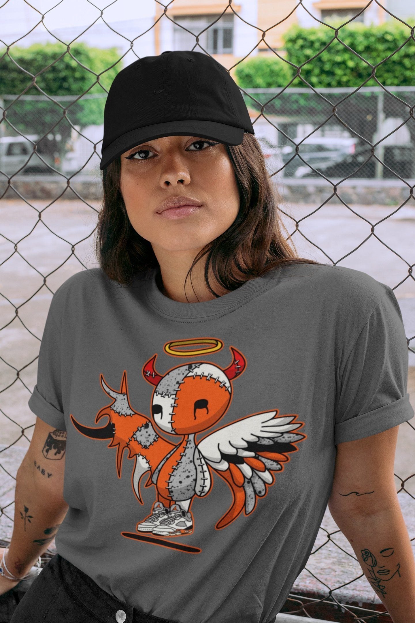 Devil Angel Unisex Tops - Air Jordan 5 Shattered Backboard