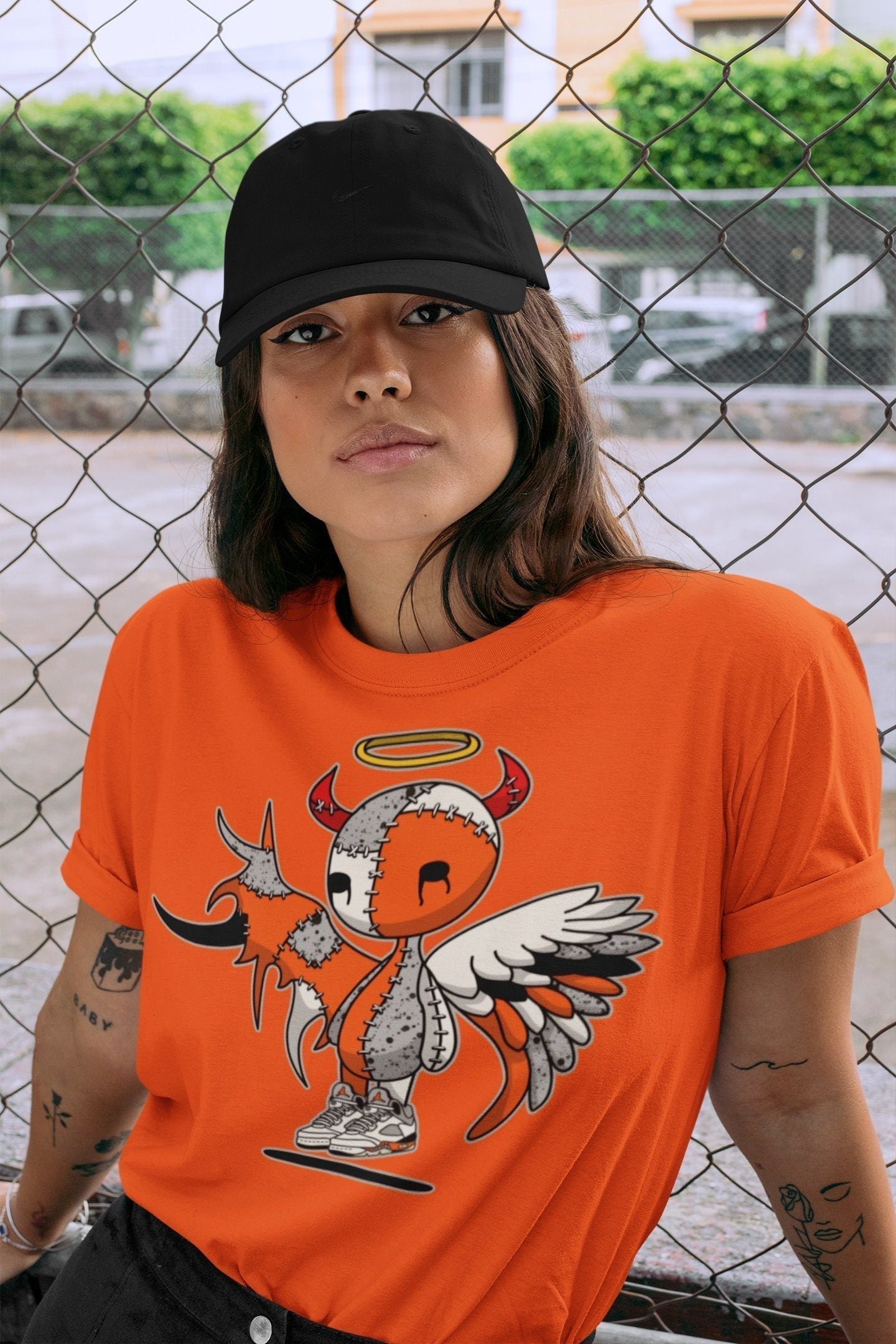 Devil Angel Unisex Tops - Air Jordan 5 Shattered Backboard