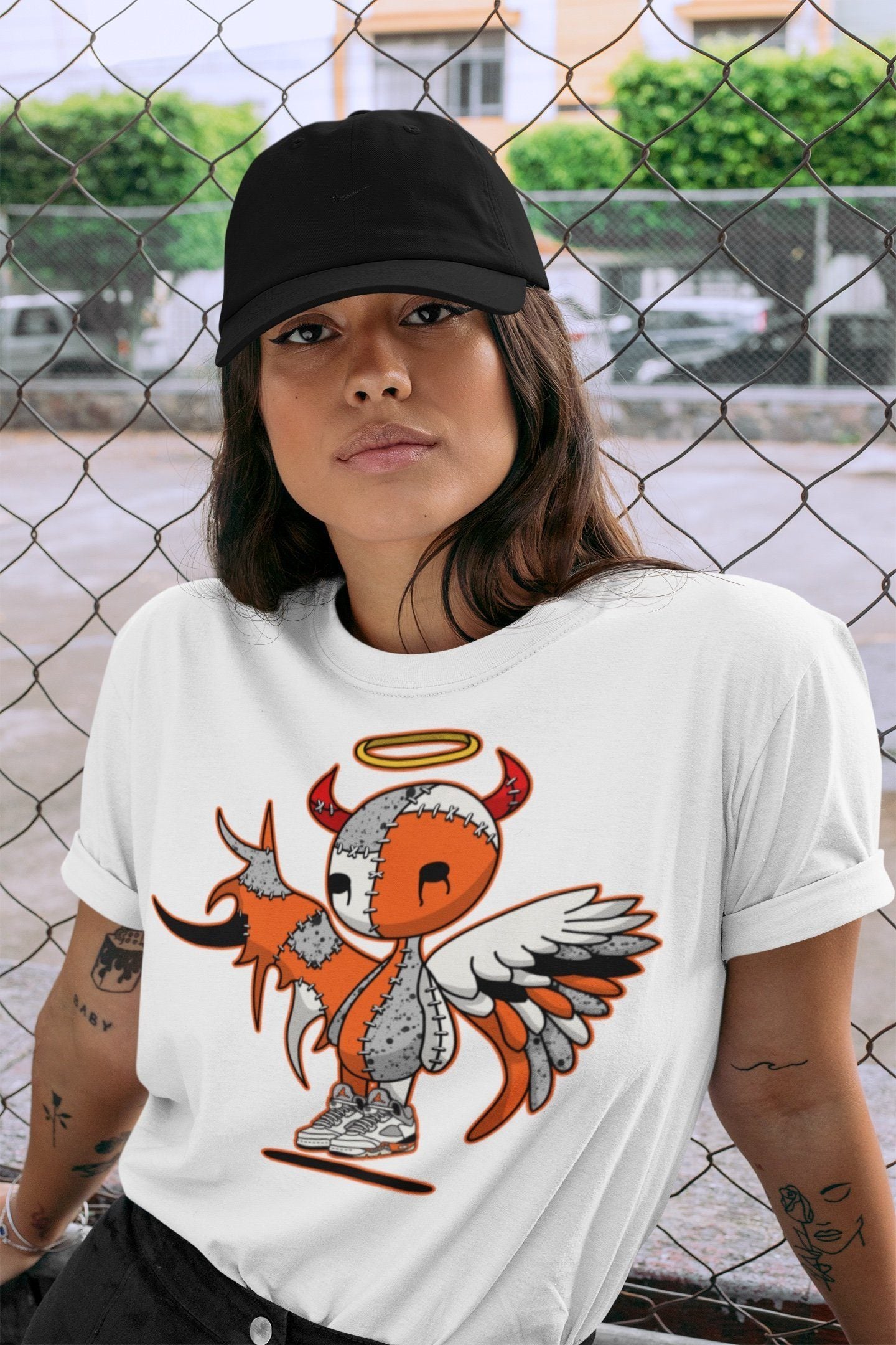 Devil Angel Unisex Tops - Air Jordan 5 Shattered Backboard