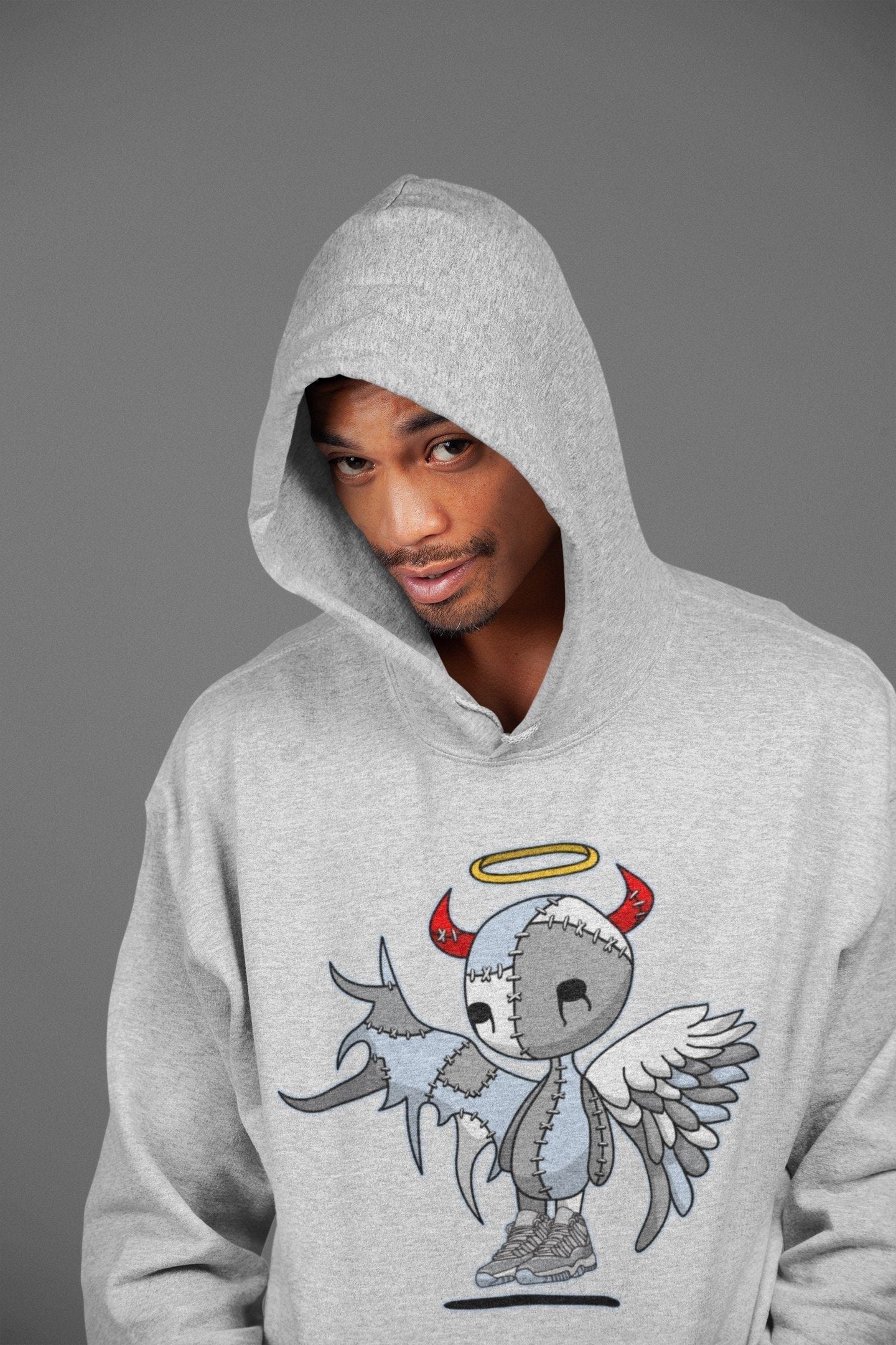 Devil Angel Unisex Tops - Air Jordan 11 Cool Grey