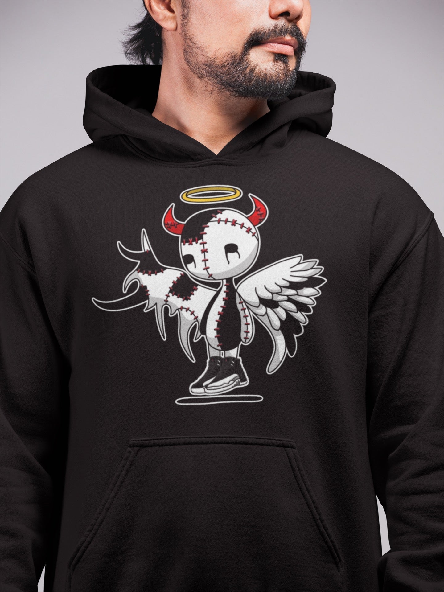 Devil Angel Unisex Tops - Air Jordan 12 Playoffs