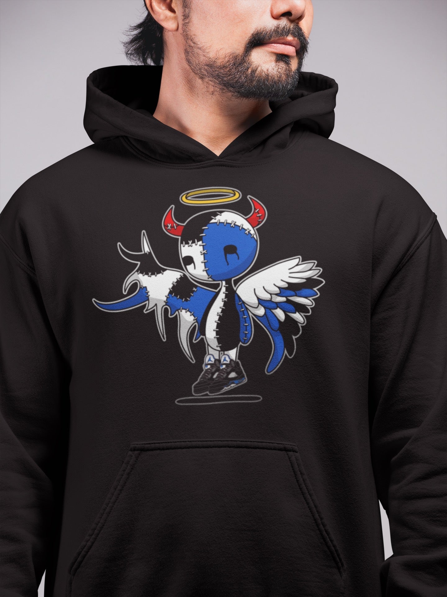 Devil Angel Unisex Tops - Air Jordan 5 Racer Blue