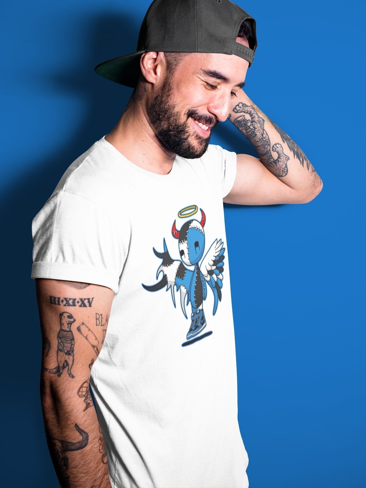 Devil Angel Unisex Tops - Air Jordan 1 Dark Marina Blue