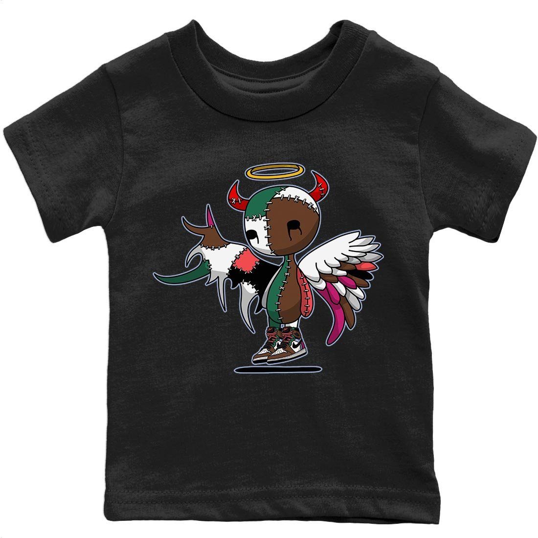Devil Angel Kids Tops - Air Jordan 1 Hand Crafted