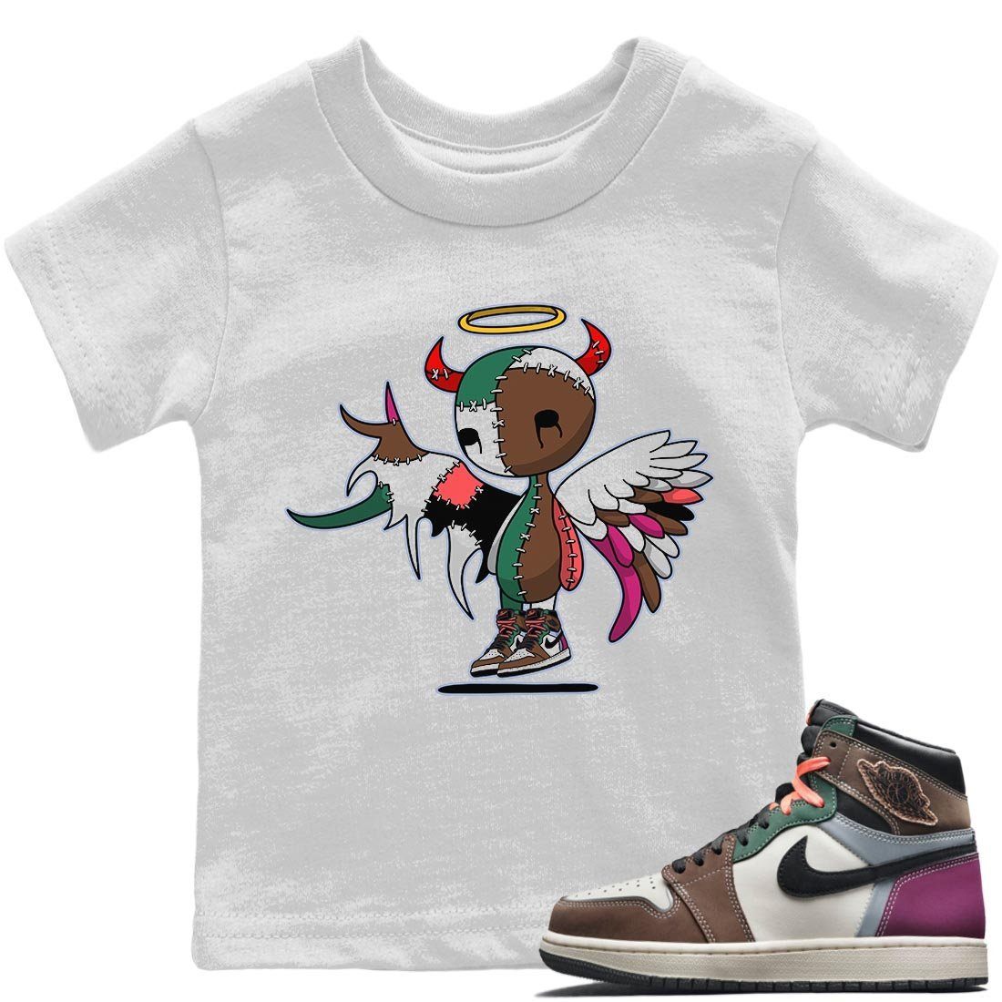 Devil Angel Kids Tops - Air Jordan 1 Hand Crafted