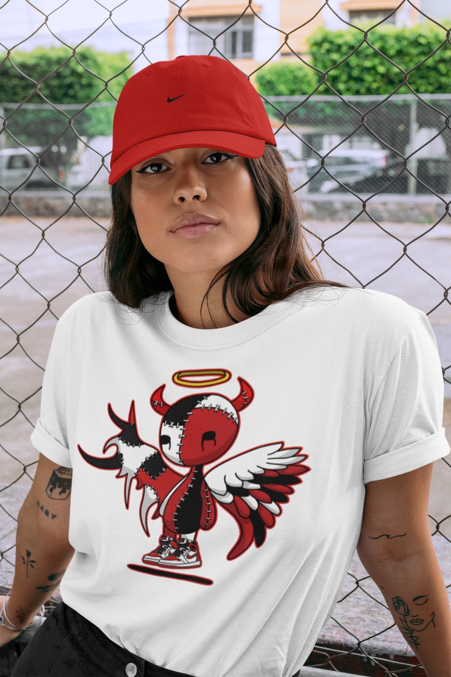 Devil Angel Unisex Tops - Air Jordan 1 Heritage