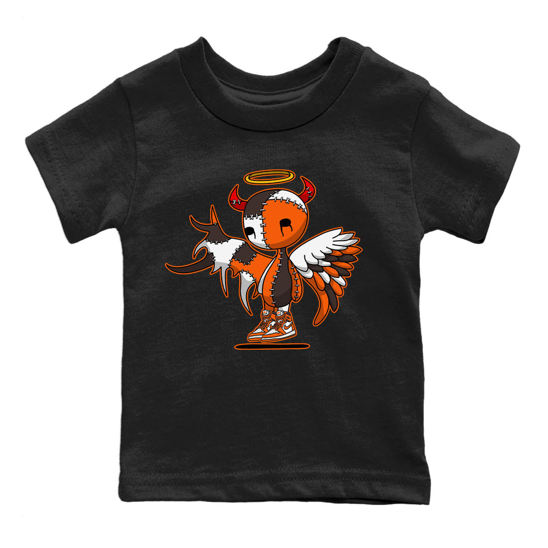 Devil Angel Kids Tops - Air Jordan 1 Starfish