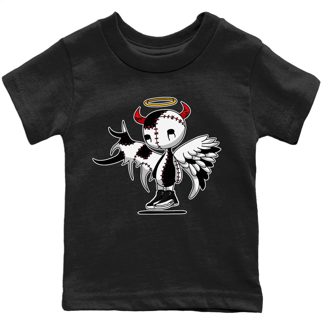 Devil Angel Kids Tops - Air Jordan 12 Playoffs