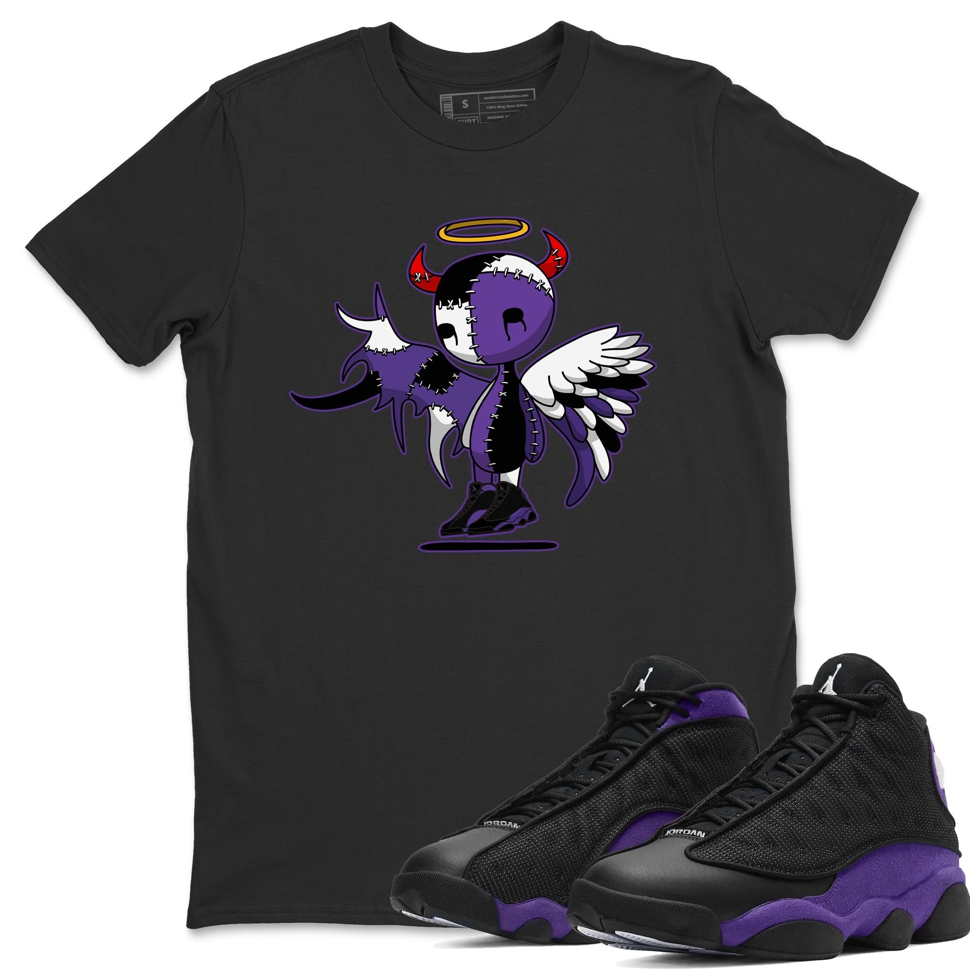 Devil Angel Unisex Tops - Air Jordan 13 Court Purple
